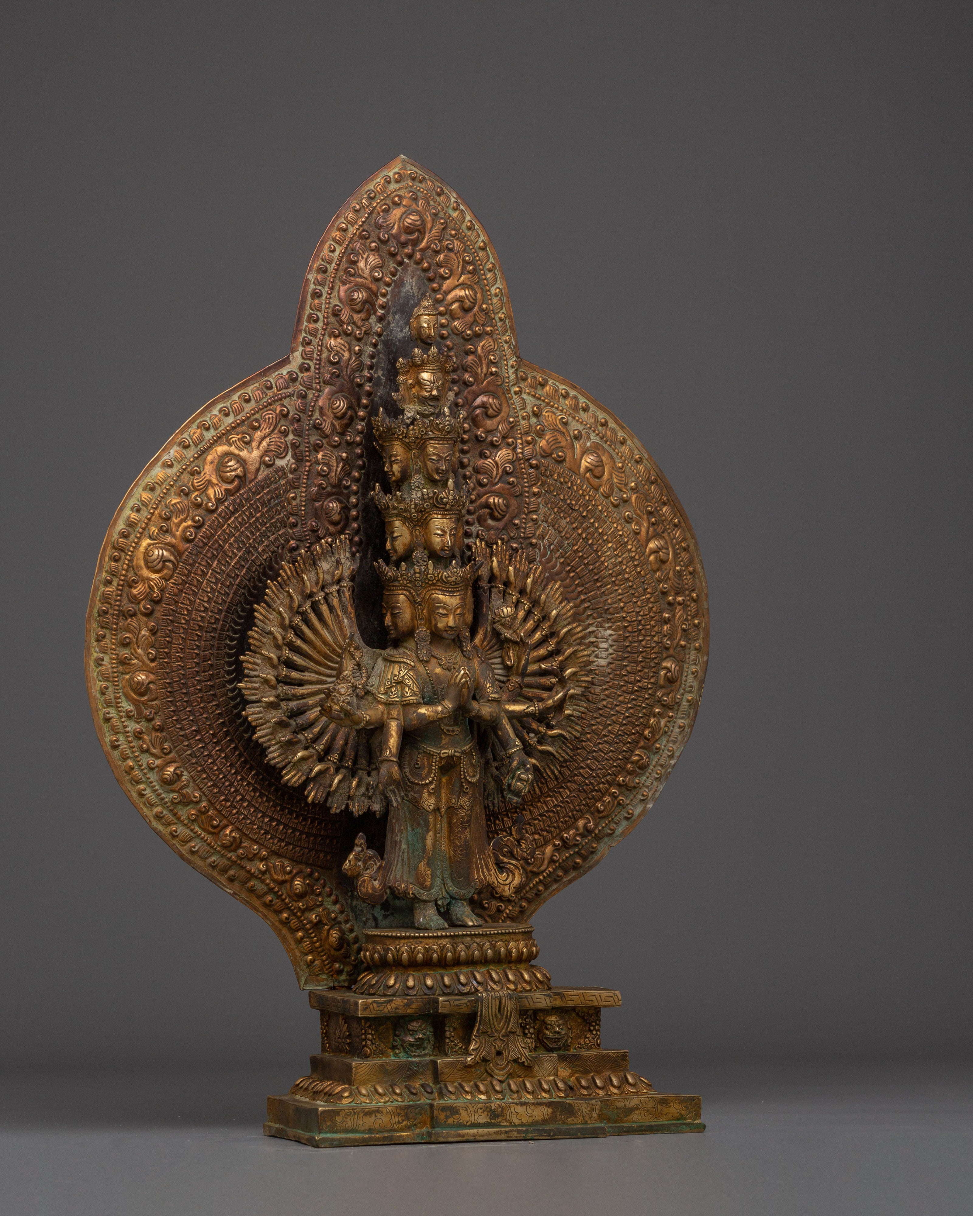 Tibetan 1000 Armed Chenrezig Statue | Divine Protector of Compassion