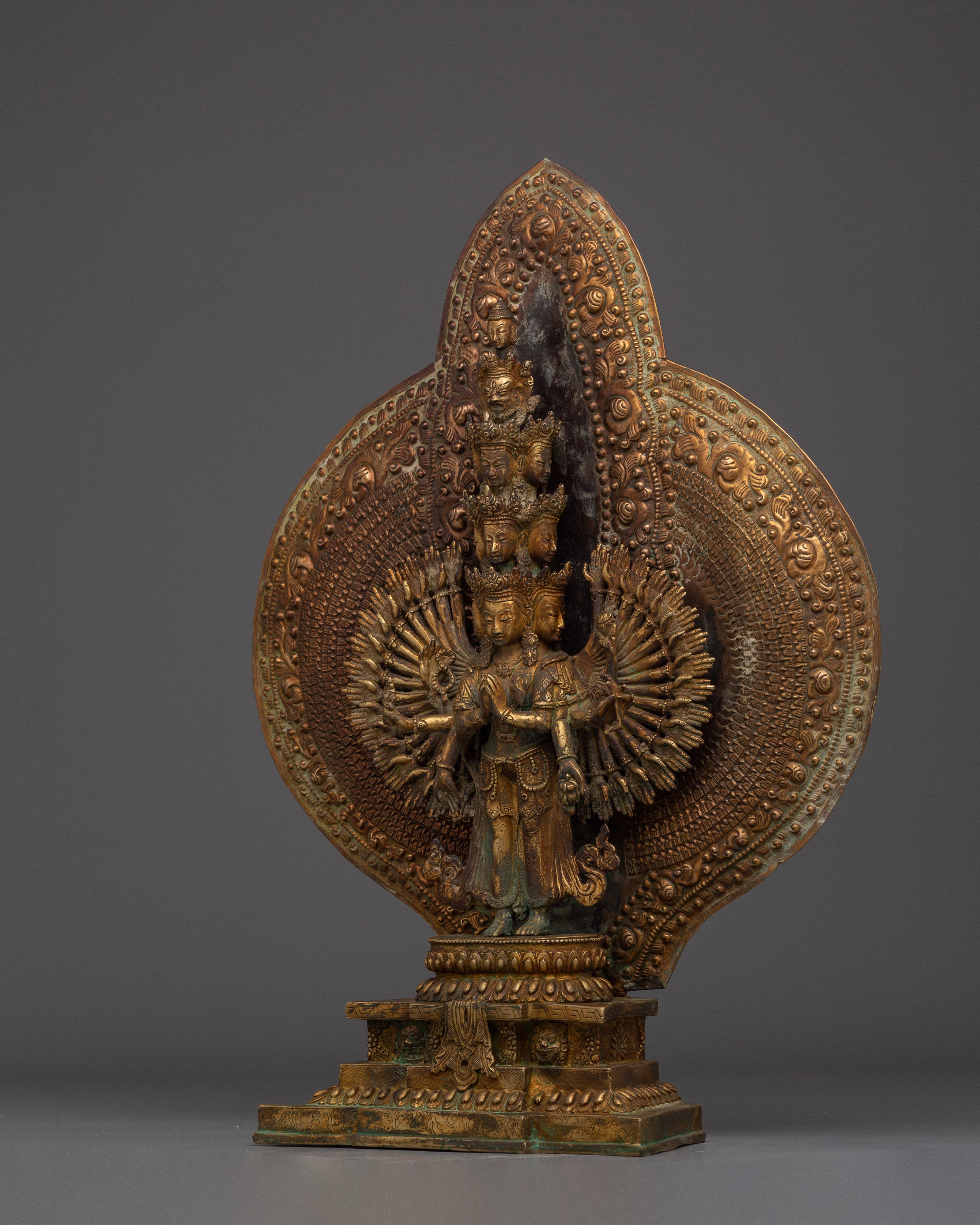 Tibetan 1000 Armed Chenrezig Statue | Divine Protector of Compassion