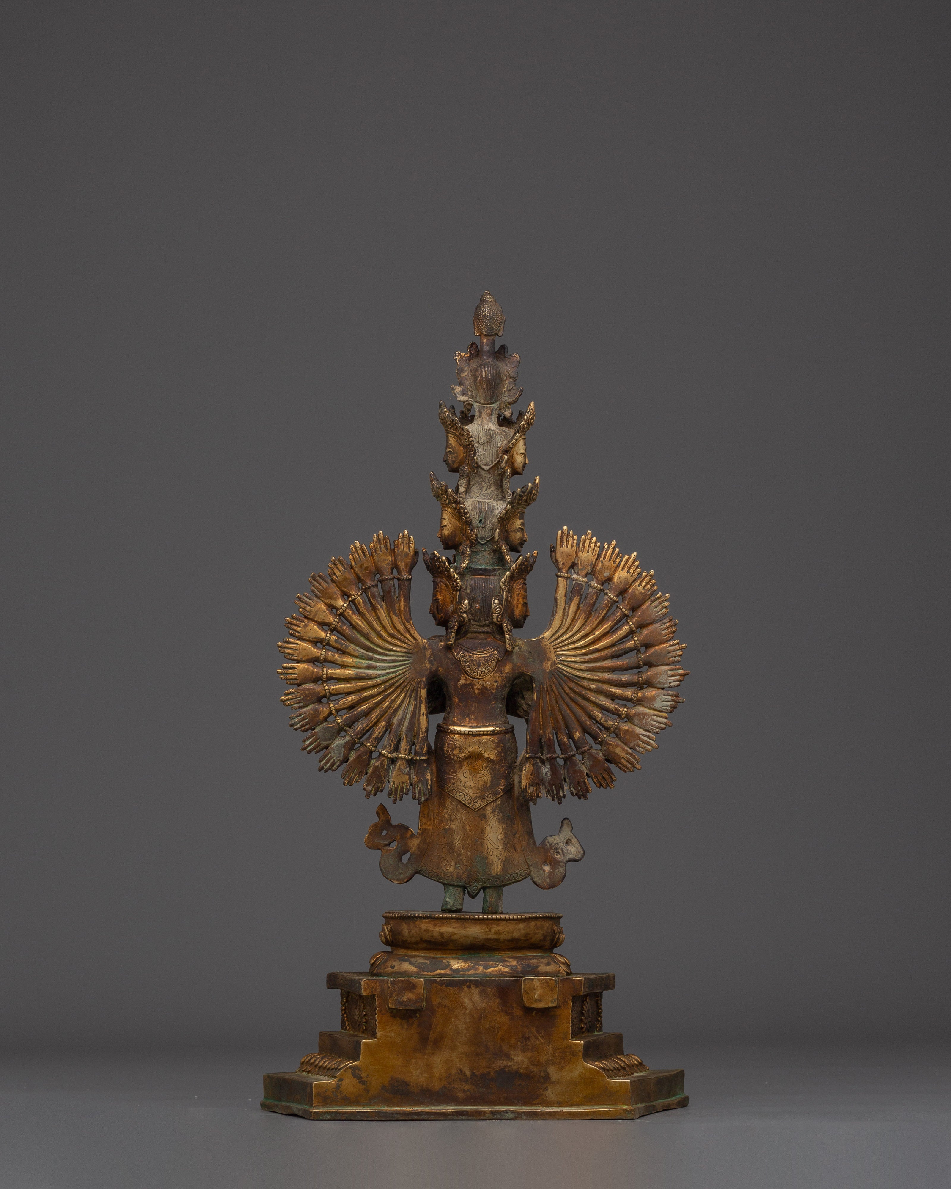 Tibetan 1000 Armed Chenrezig Statue | Divine Protector of Compassion