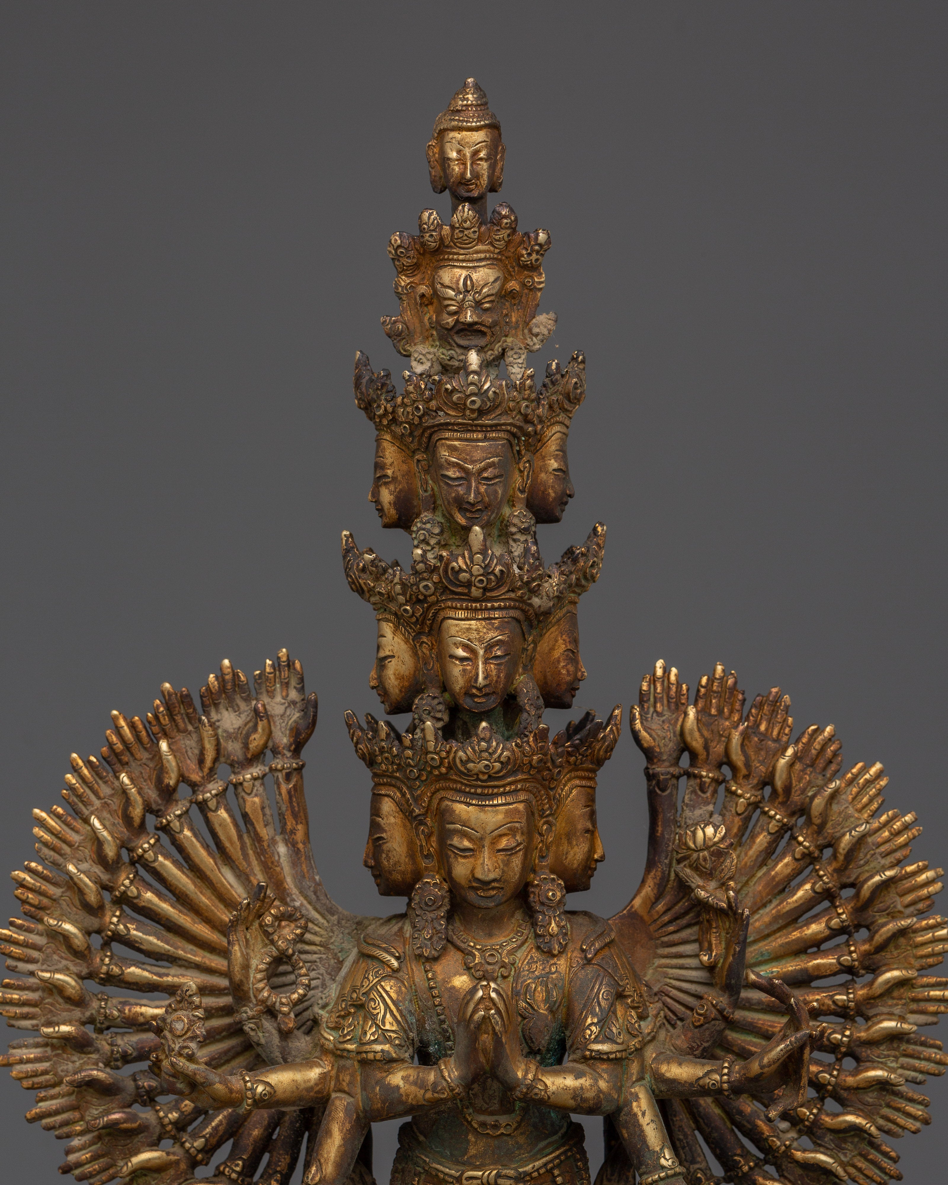 Tibetan 1000 Armed Chenrezig Statue | Divine Protector of Compassion