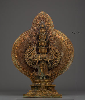 Tibetan 1000 Armed Chenrezig Statue | Divine Protector of Compassion