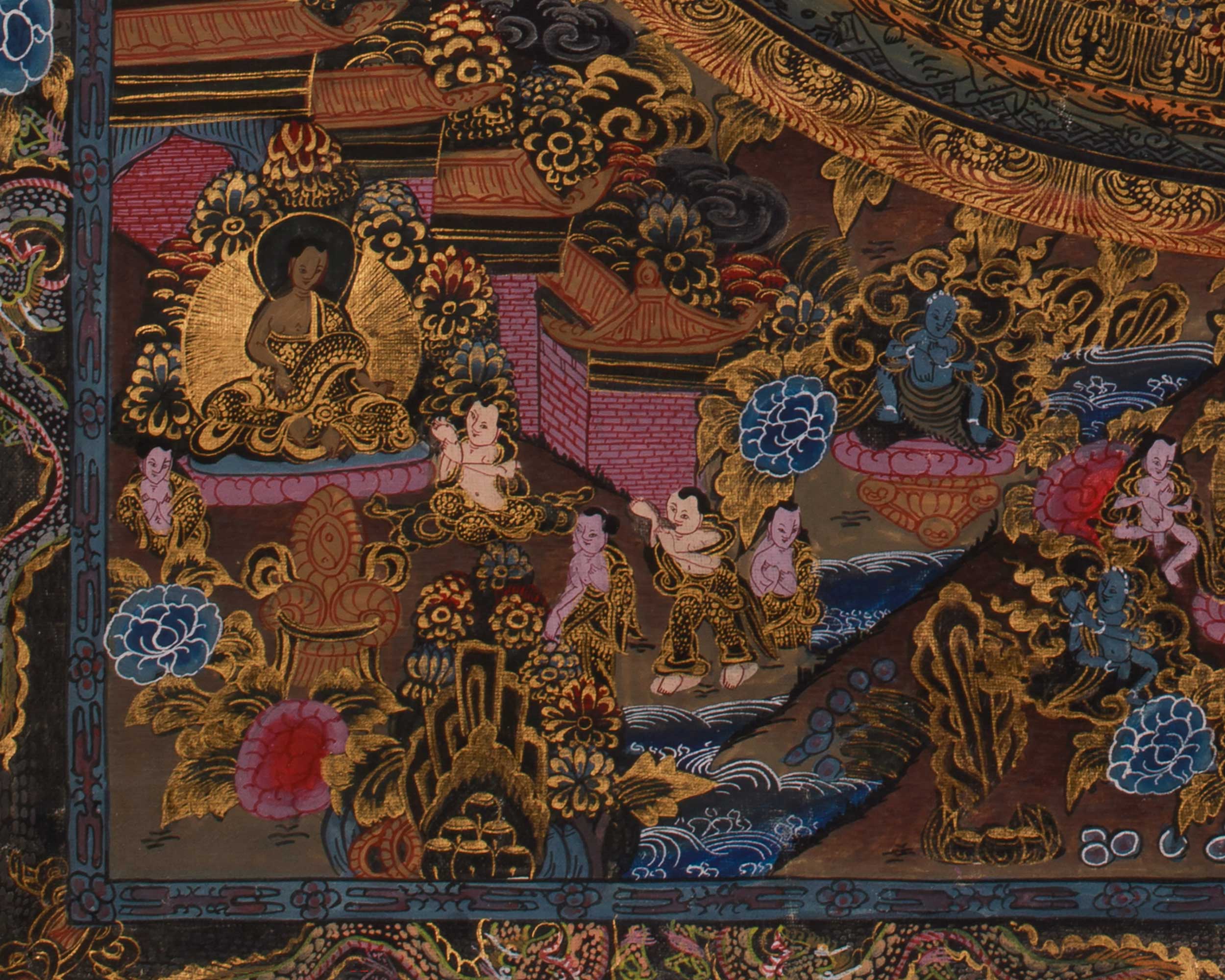 Tibetan deity Mandala Art | Symbolized Protection, Healing, and Spiritual Blessings