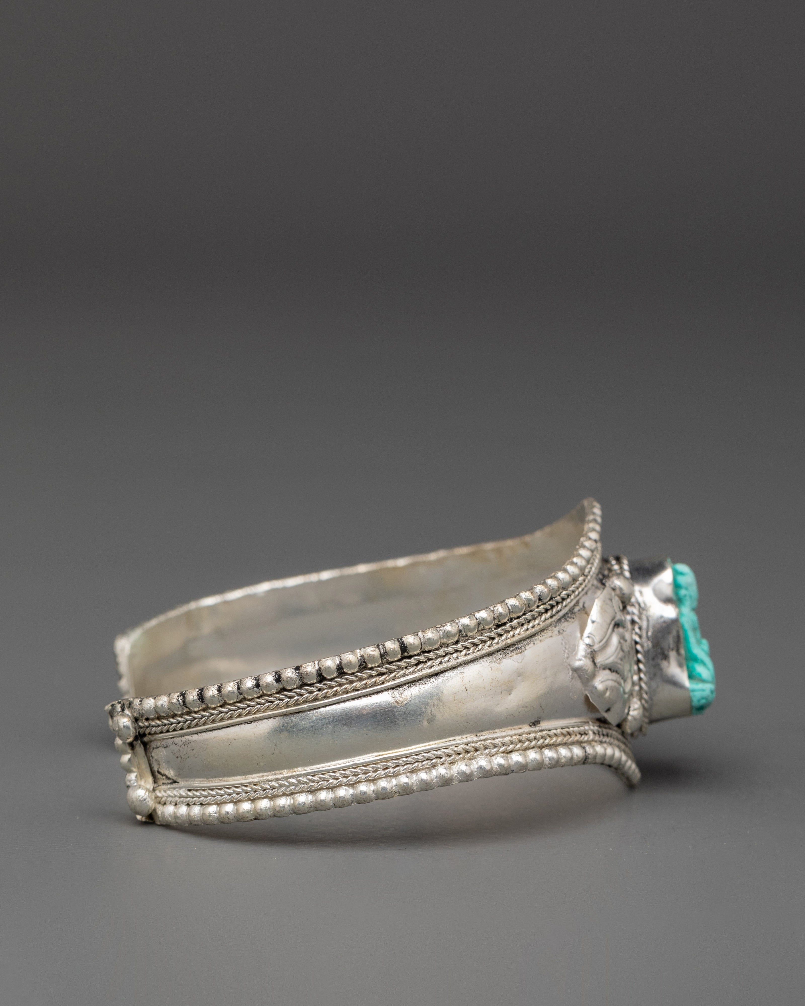 Tibetan Spiritual Jewelry | Turquoise Cuff Bracelet for Healing