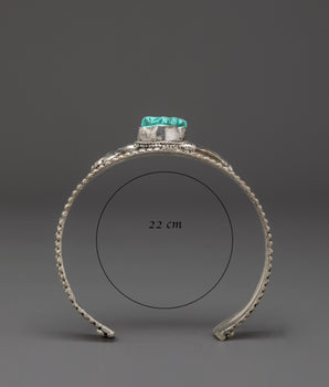 Tibetan Spiritual Jewelry | Turquoise Cuff Bracelet for Healing