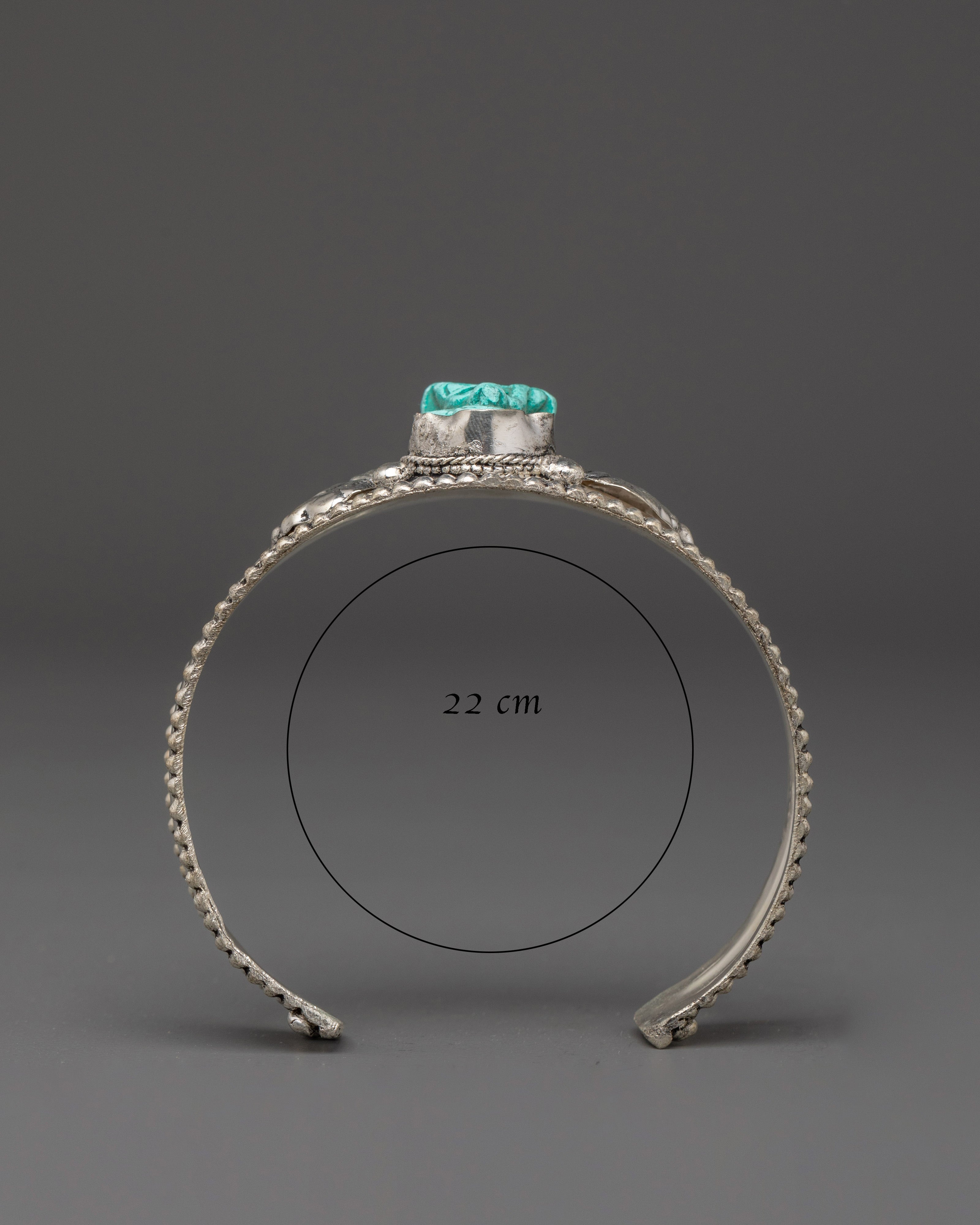 Tibetan Spiritual Jewelry | Turquoise Cuff Bracelet for Healing