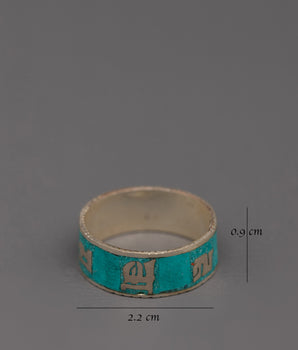 Handcrafted Turquoise Inlaid Ring | Boho Chakra Accessory