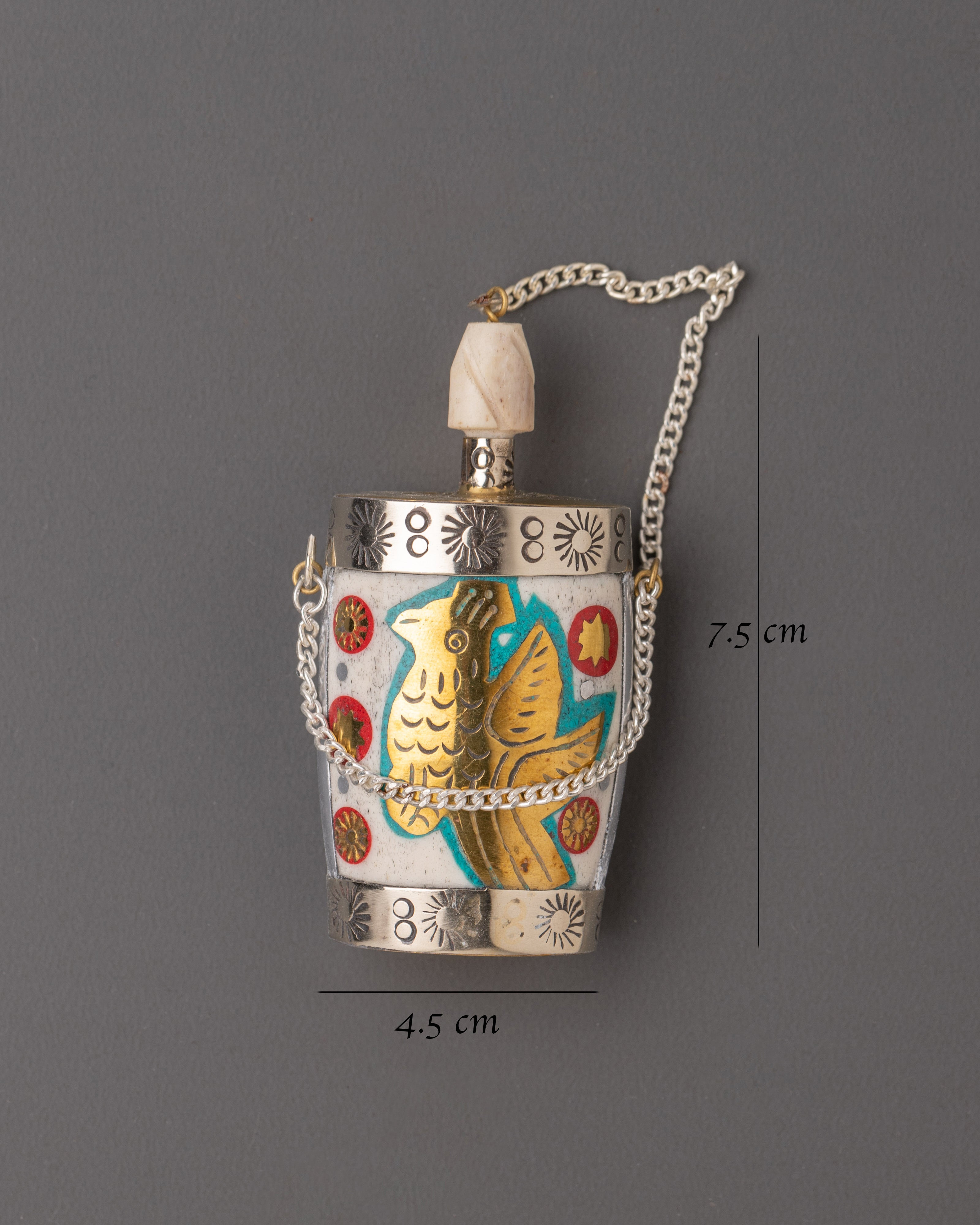 Unique Tibetan Snuff Bottle | Exquisite Bird Motif Symbolizing Peace and Wisdom