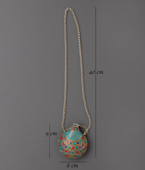 Scared Tibetan Snuff Bottle Necklace | Unique Spiritual Pendant