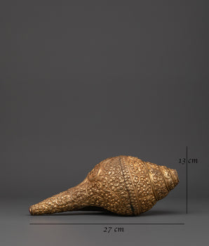 Tibetan Handcrafted Conch | Gold Plated Conch