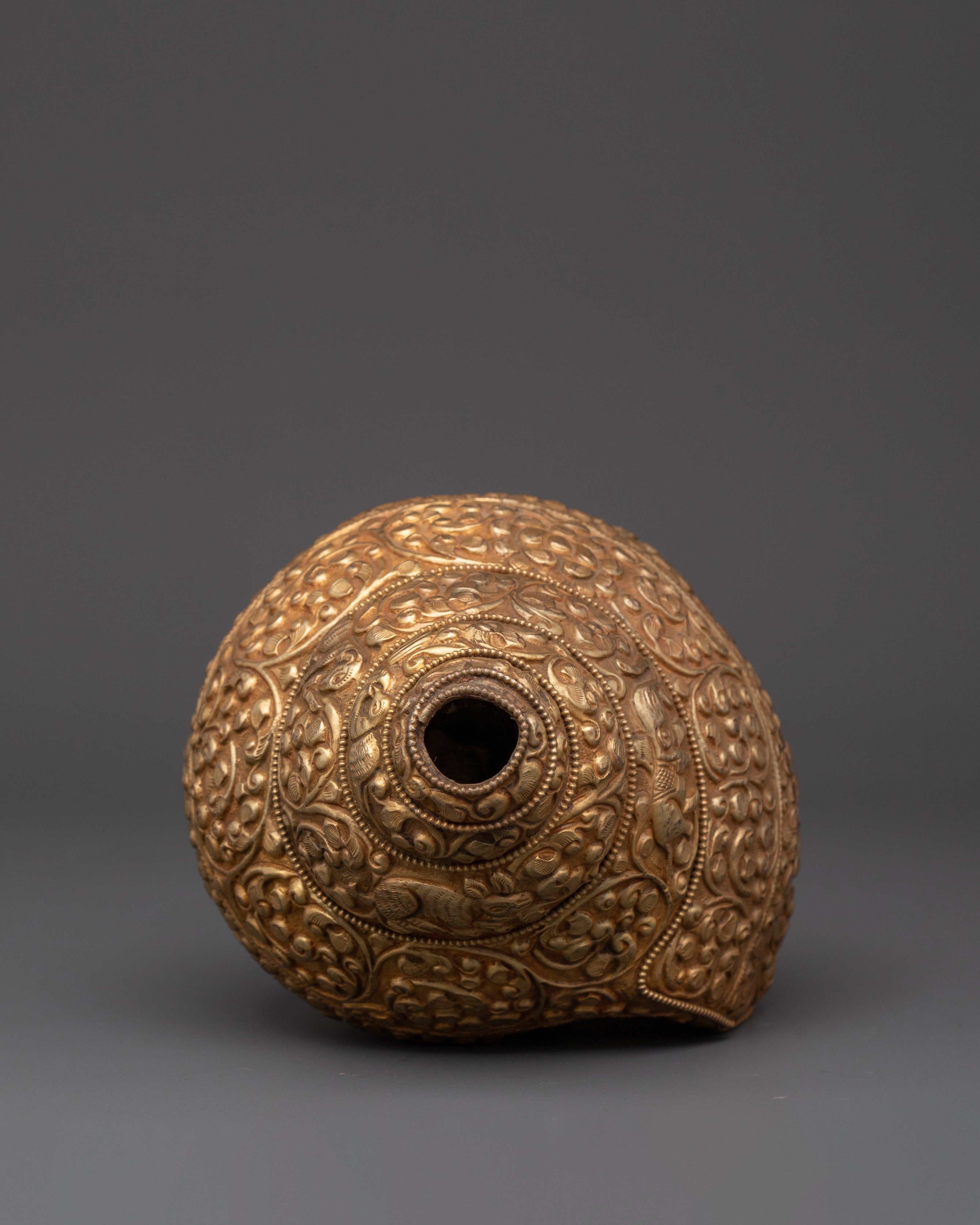 Tibetan Handcrafted Conch | Gold Plated Conch