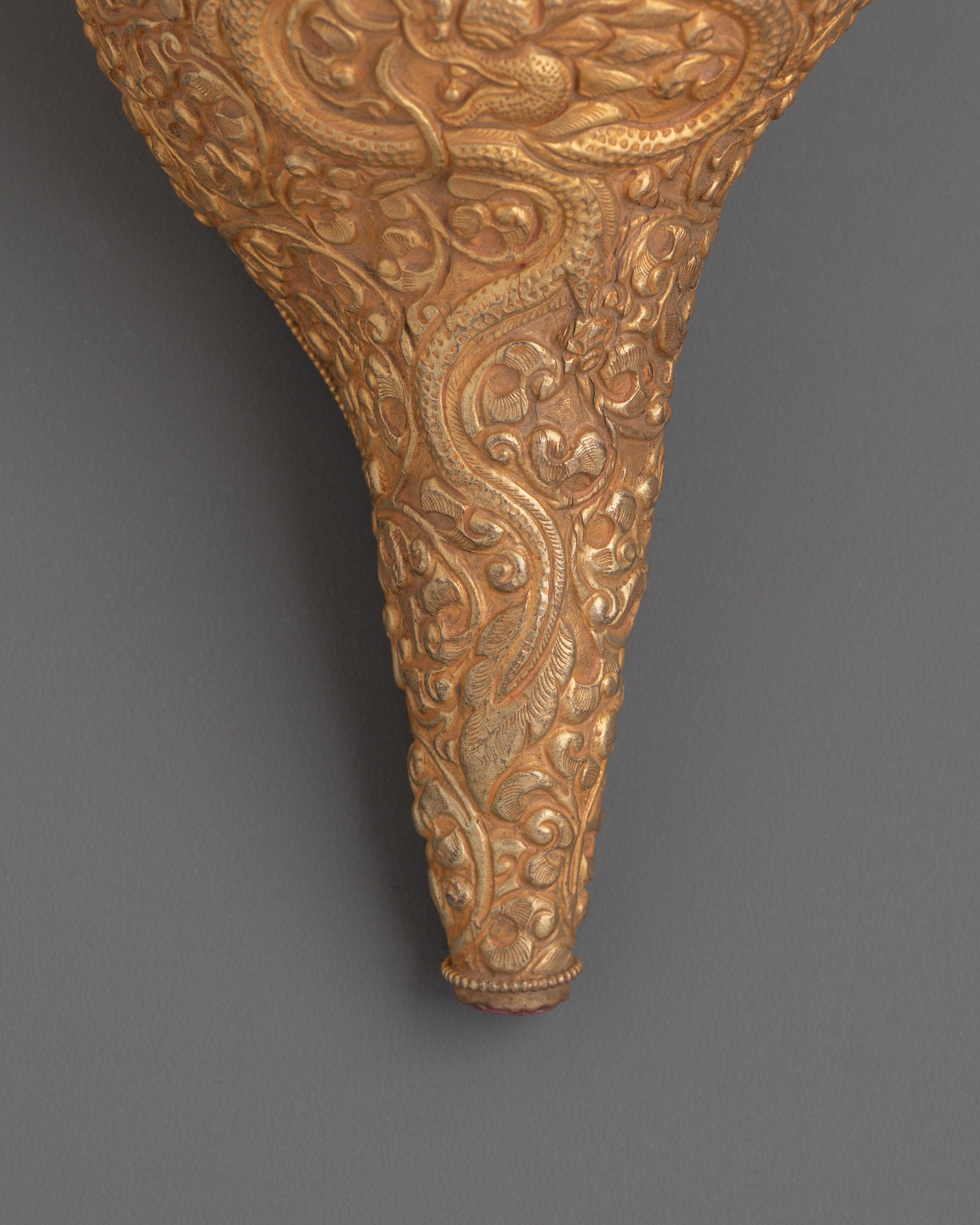 Tibetan Handcrafted Conch | Gold Plated Conch
