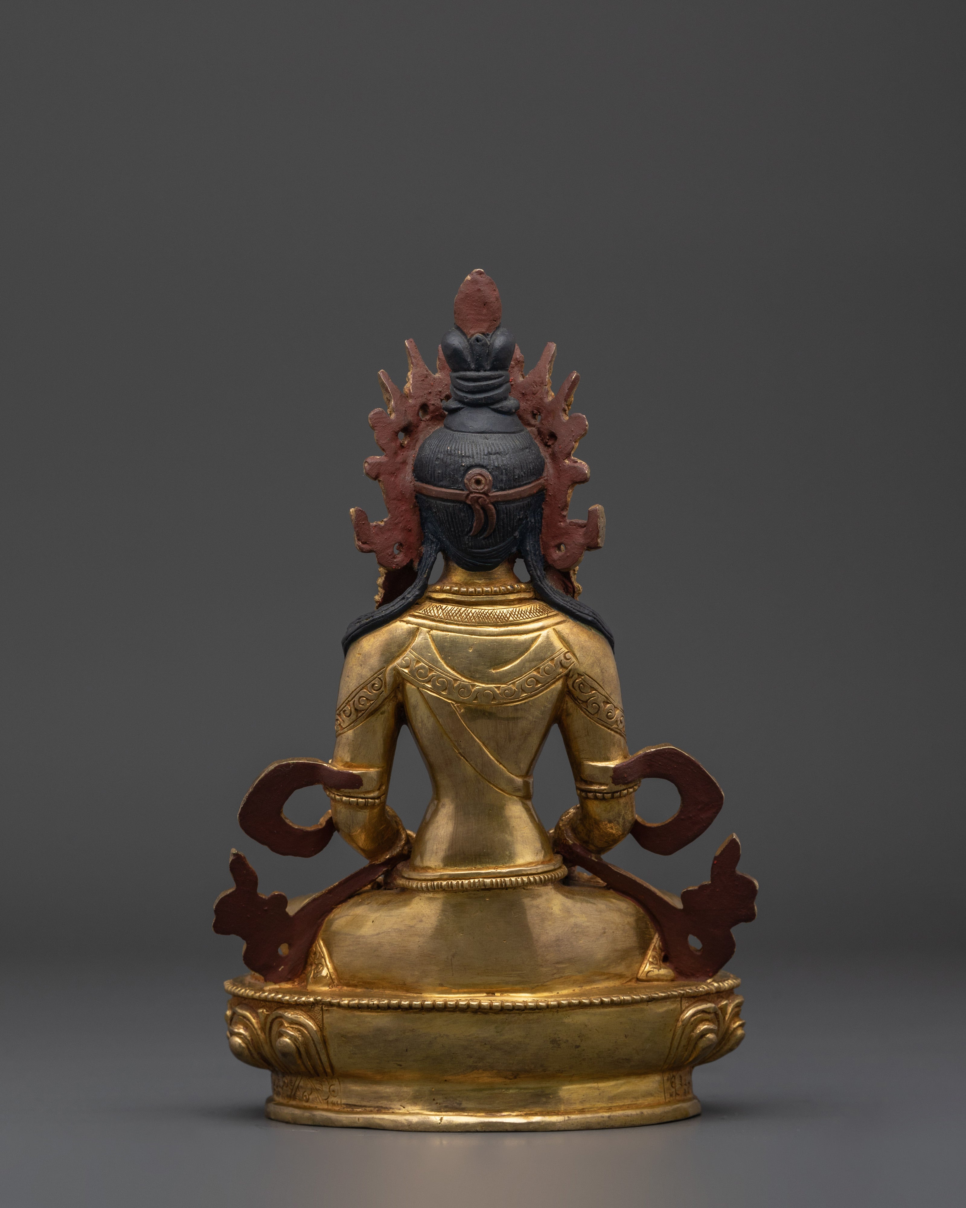 Gold Plated Amitayus Statue | Buddha of Eternal Life