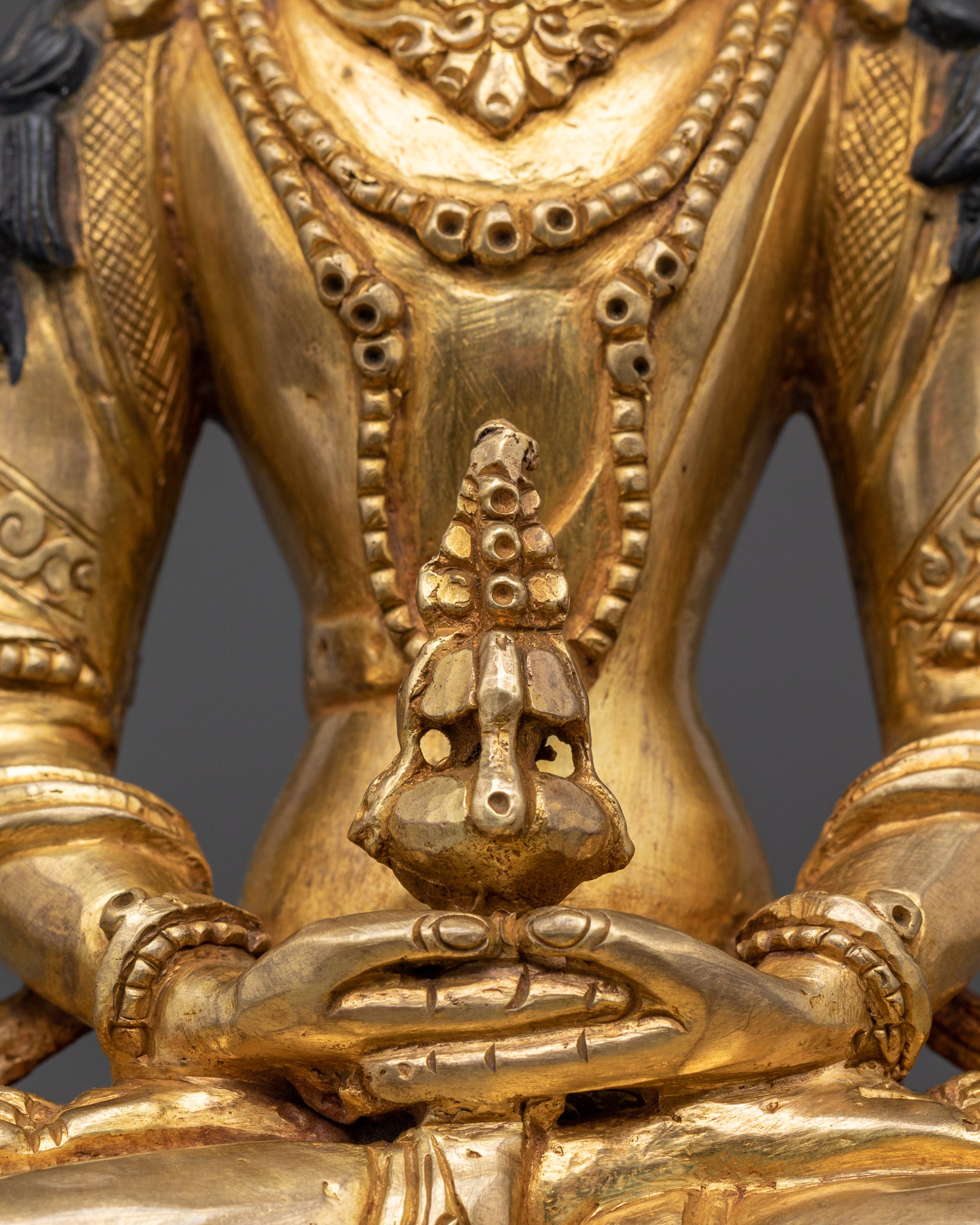 Gold Plated Amitayus Statue | Buddha of Eternal Life