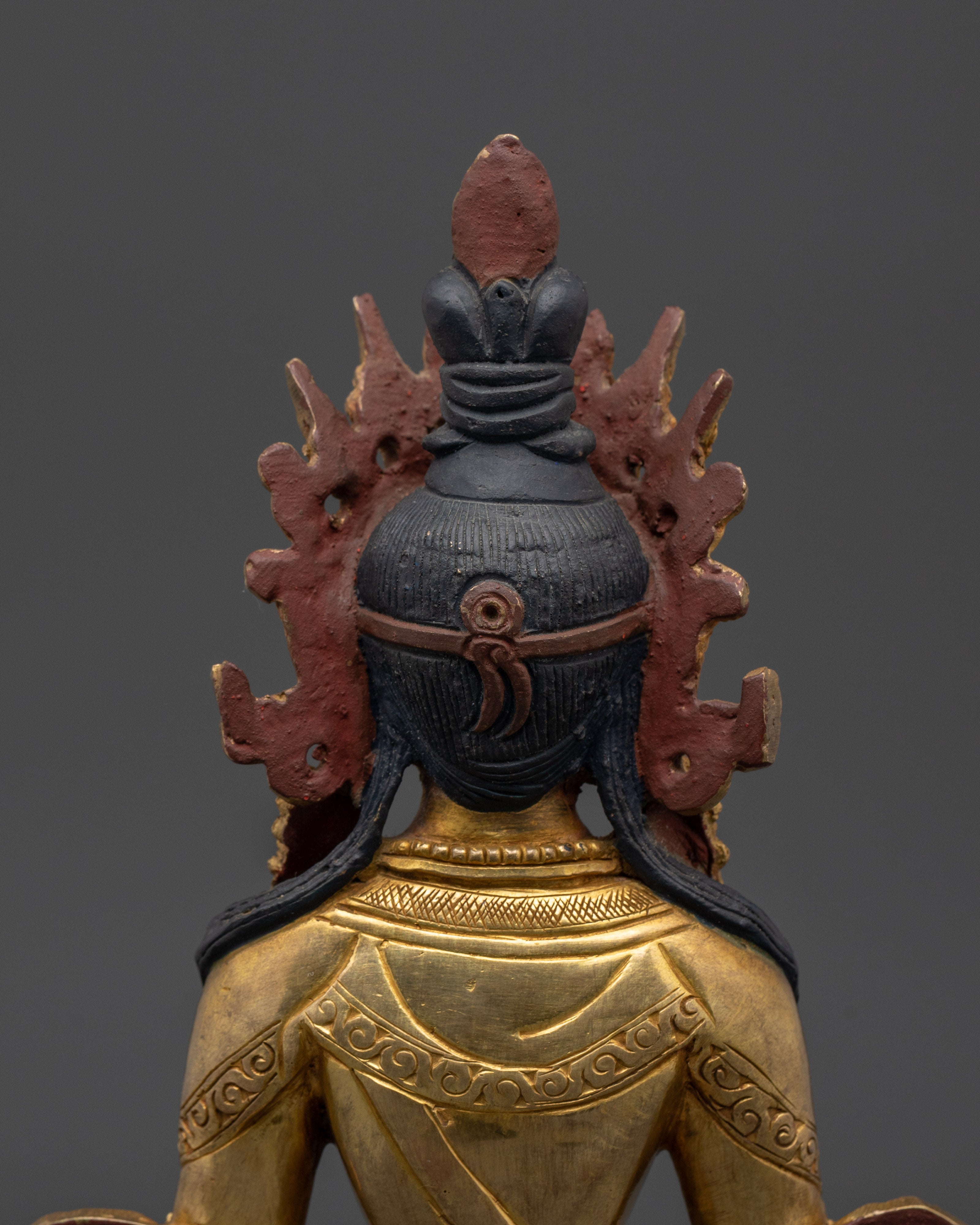 Gold Plated Amitayus Statue | Buddha of Eternal Life