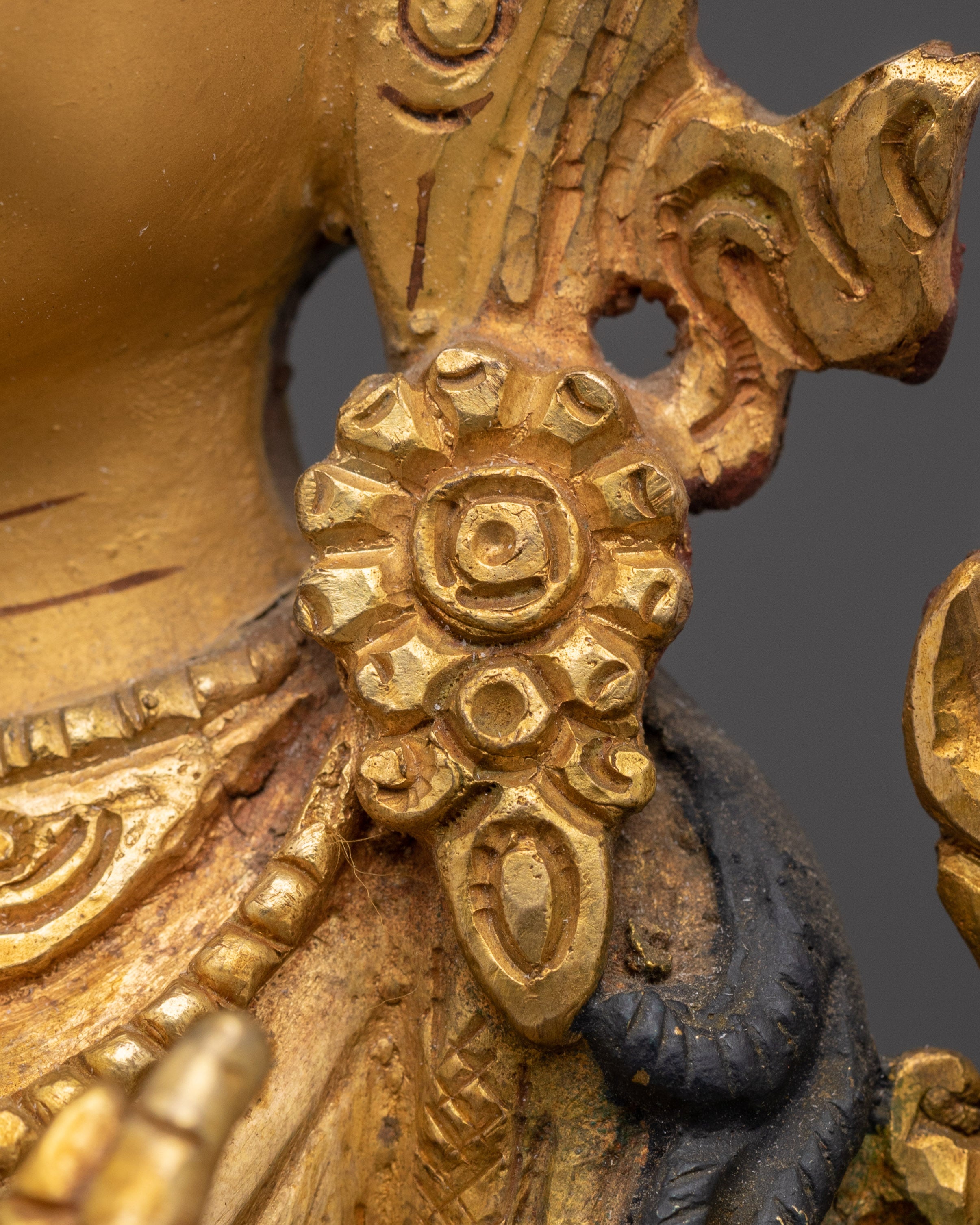 Green Tara Gold Plated Statue | Statue Healing and Blessings