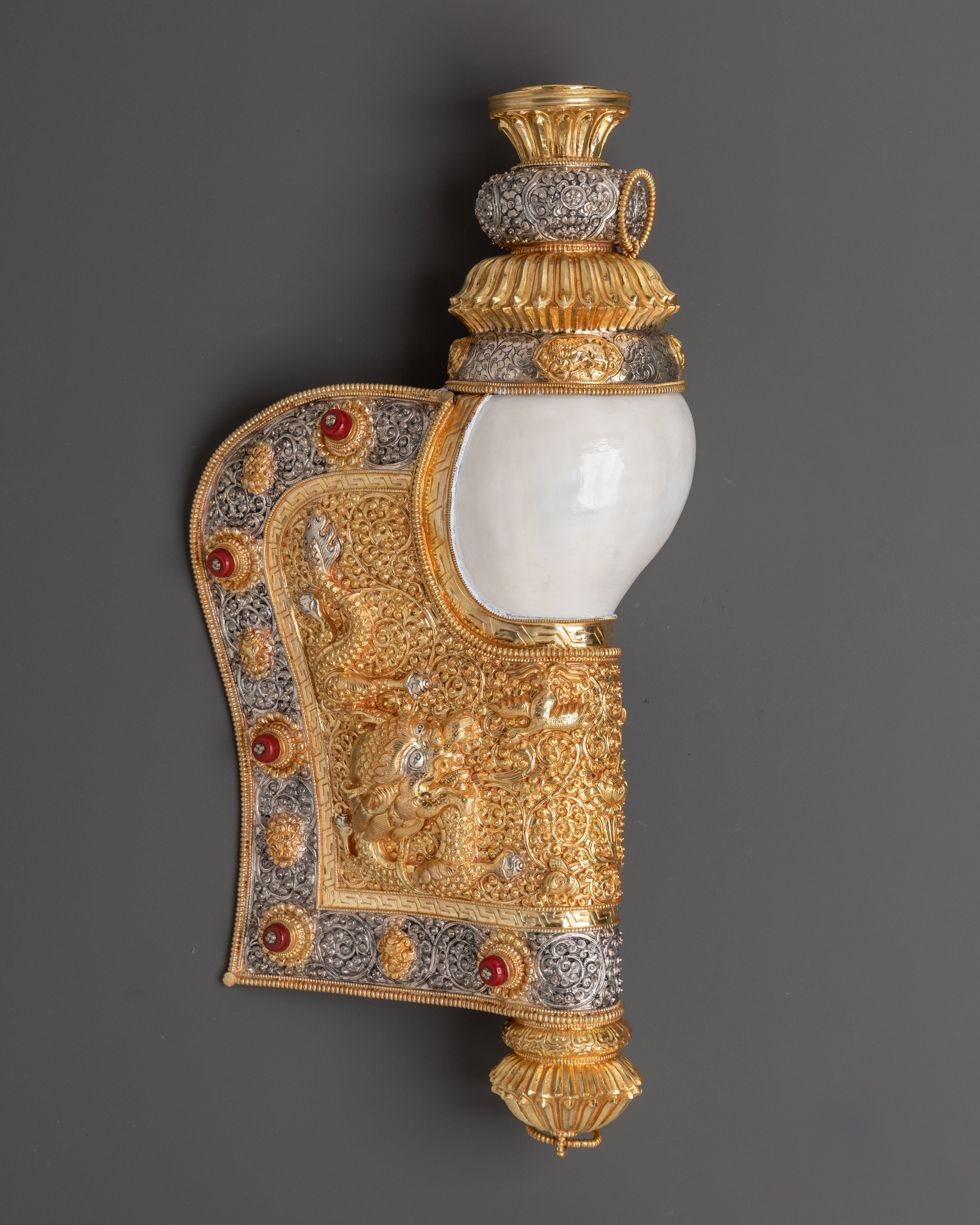 Gold and Silver Conch Shell | Copper Body with Silver & Gold Plating
