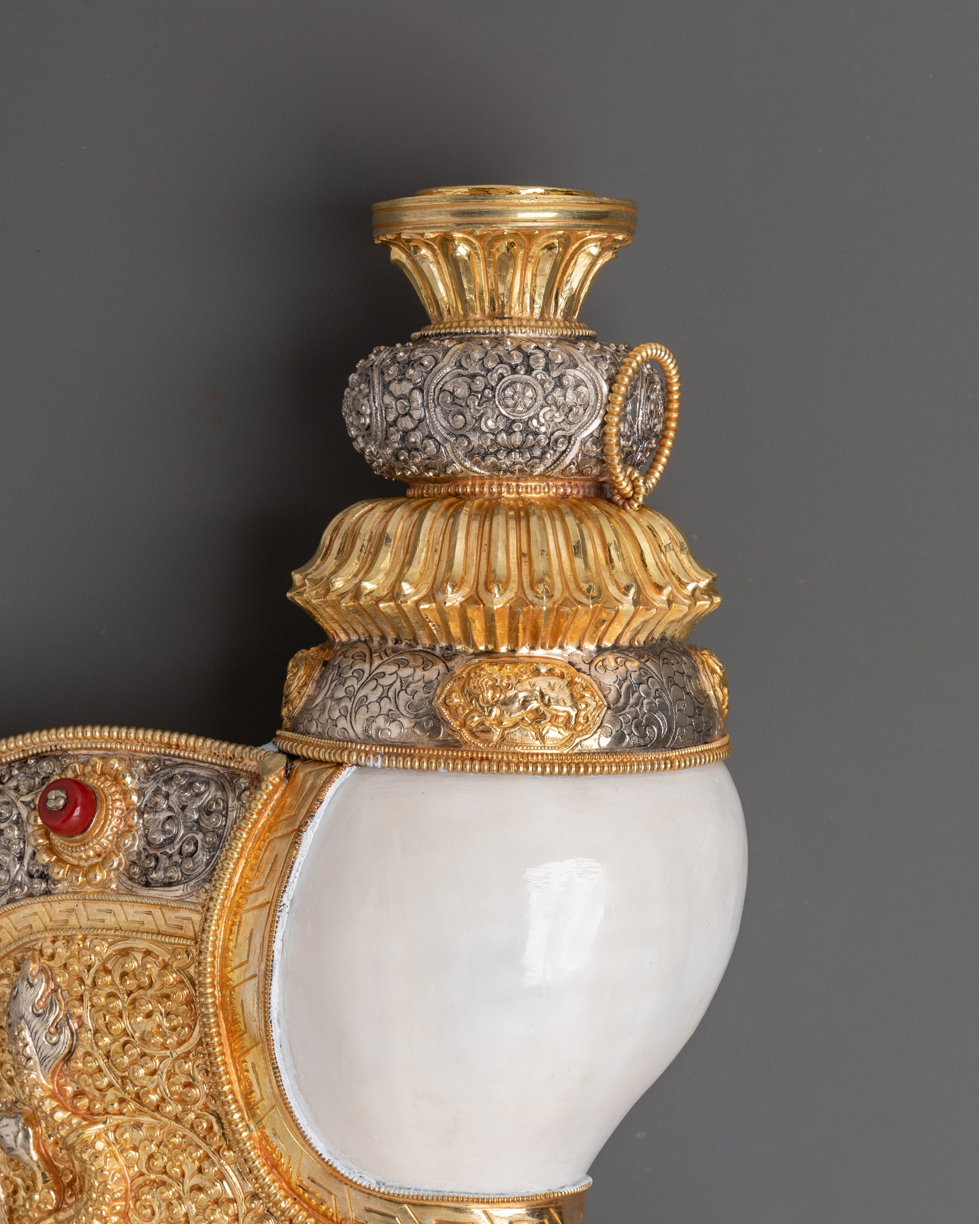 Gold and Silver Conch Shell | Copper Body with Silver & Gold Plating