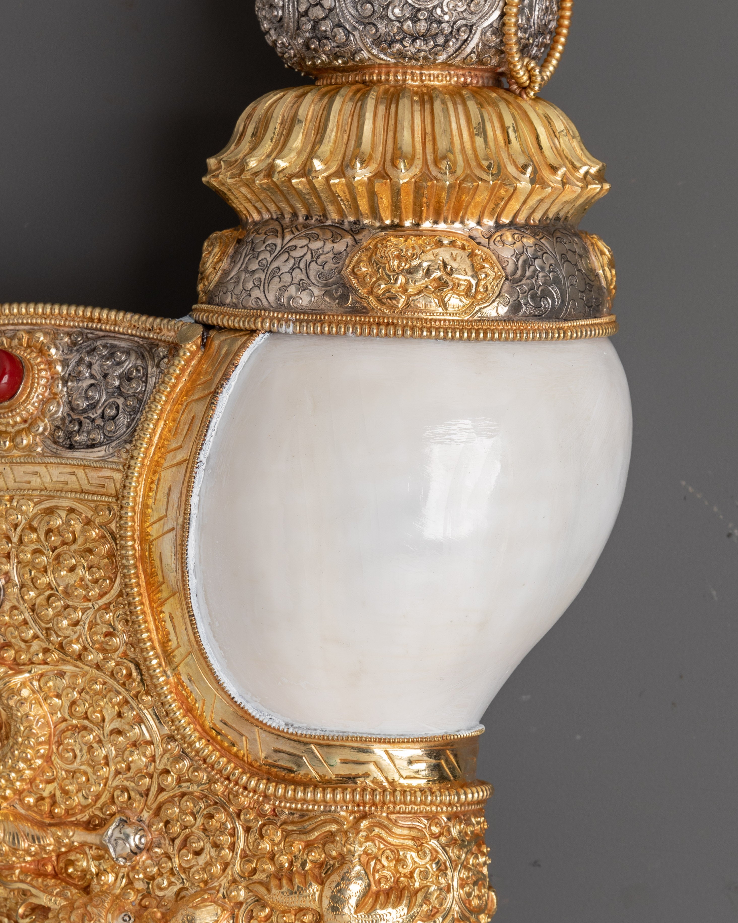 Gold and Silver Conch Shell | Copper Body with Silver & Gold Plating
