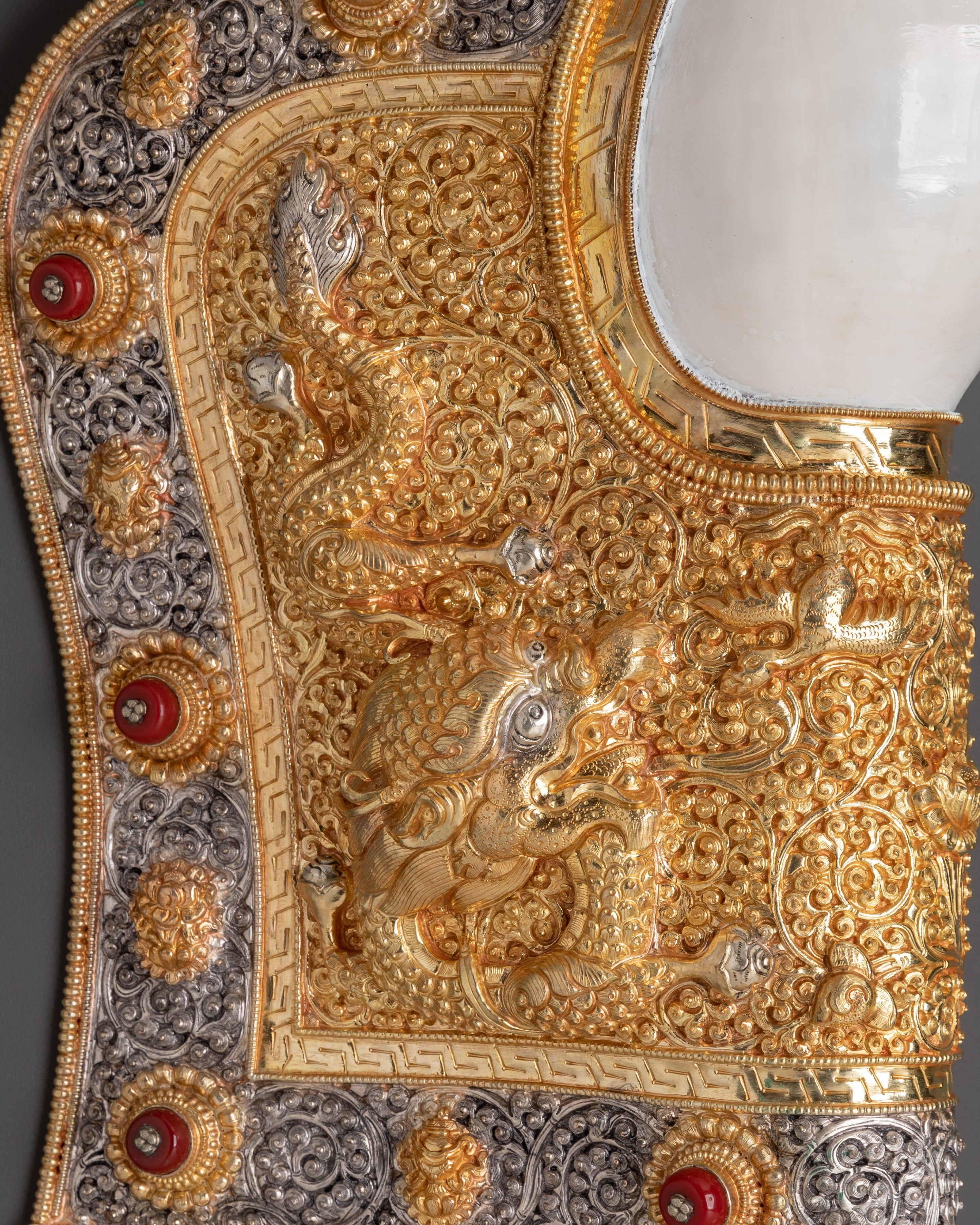 Gold and Silver Conch Shell | Copper Body with Silver & Gold Plating