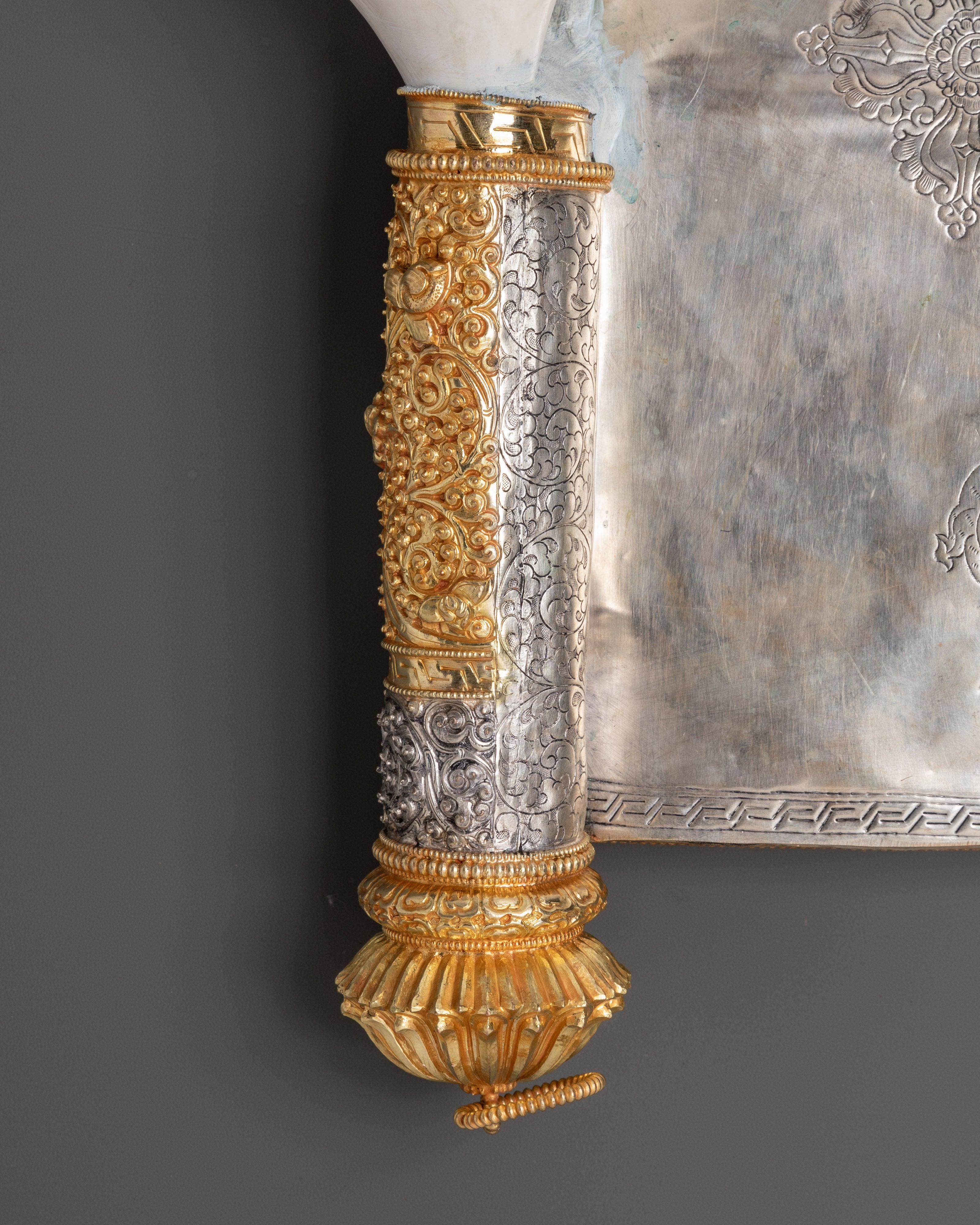 Gold and Silver Conch Shell | Copper Body with Silver & Gold Plating