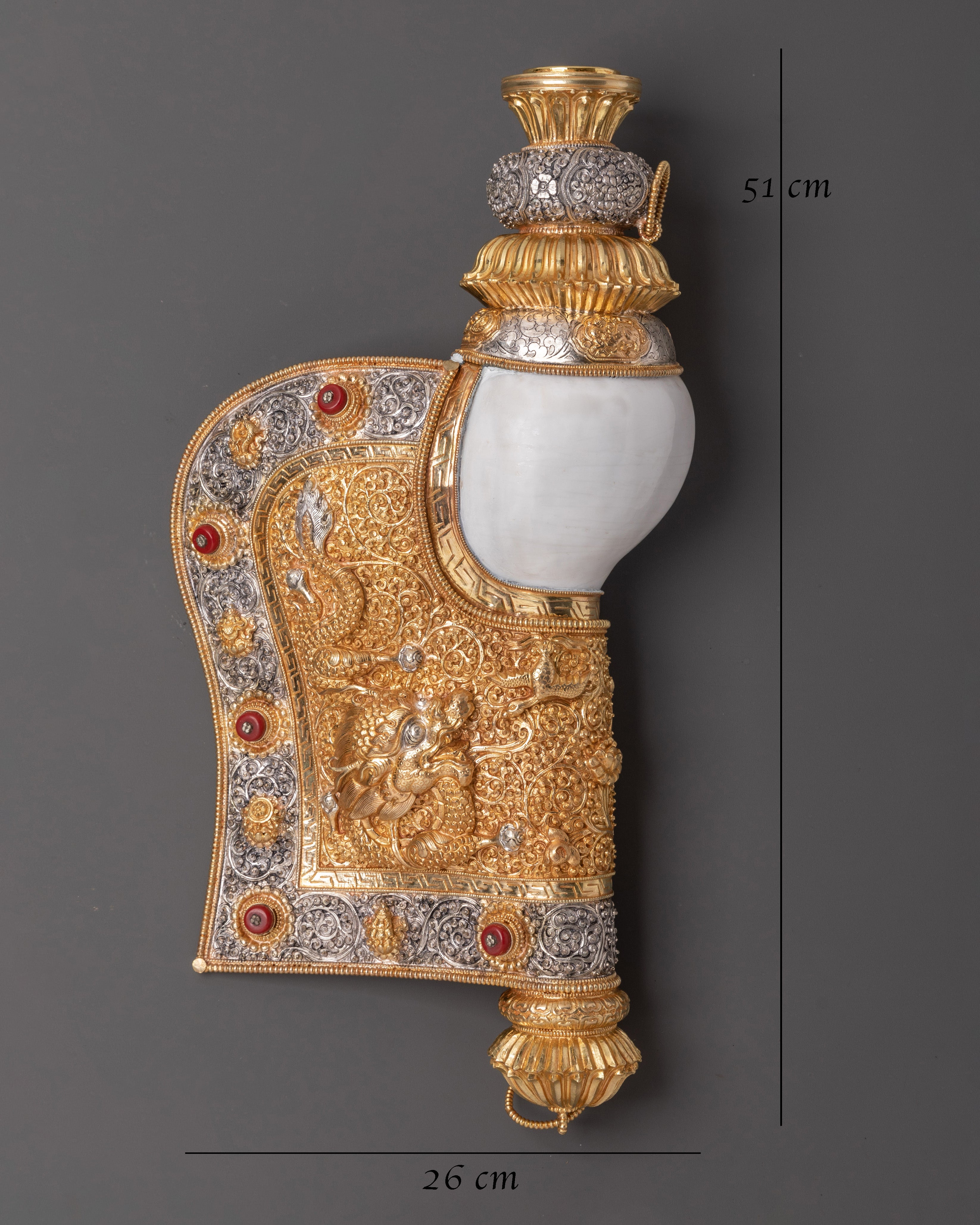 Gold and Silver Conch Shell | Copper Body with Silver & Gold Plating