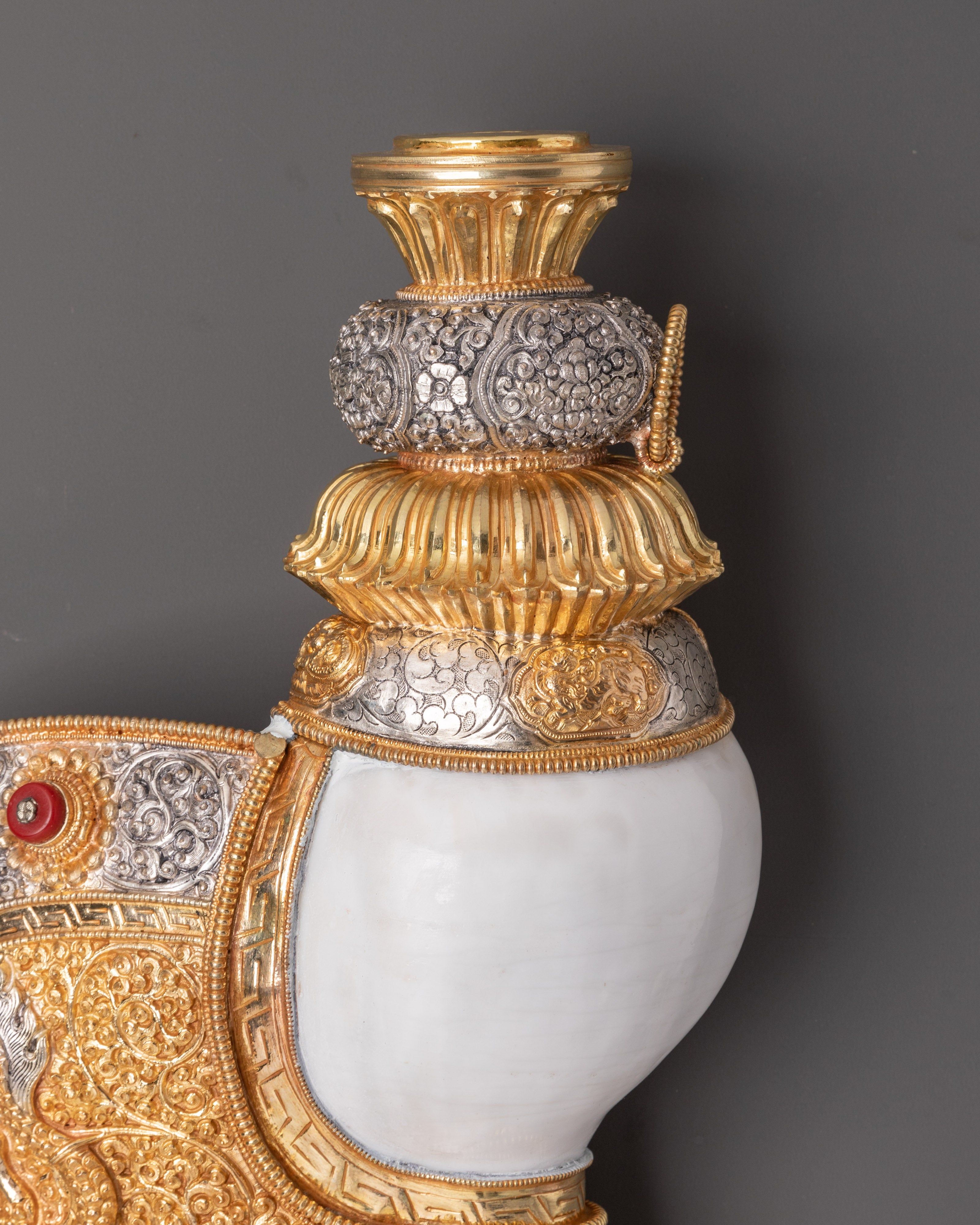 Gold and Silver Conch Shell | Copper Body with Silver & Gold Plating