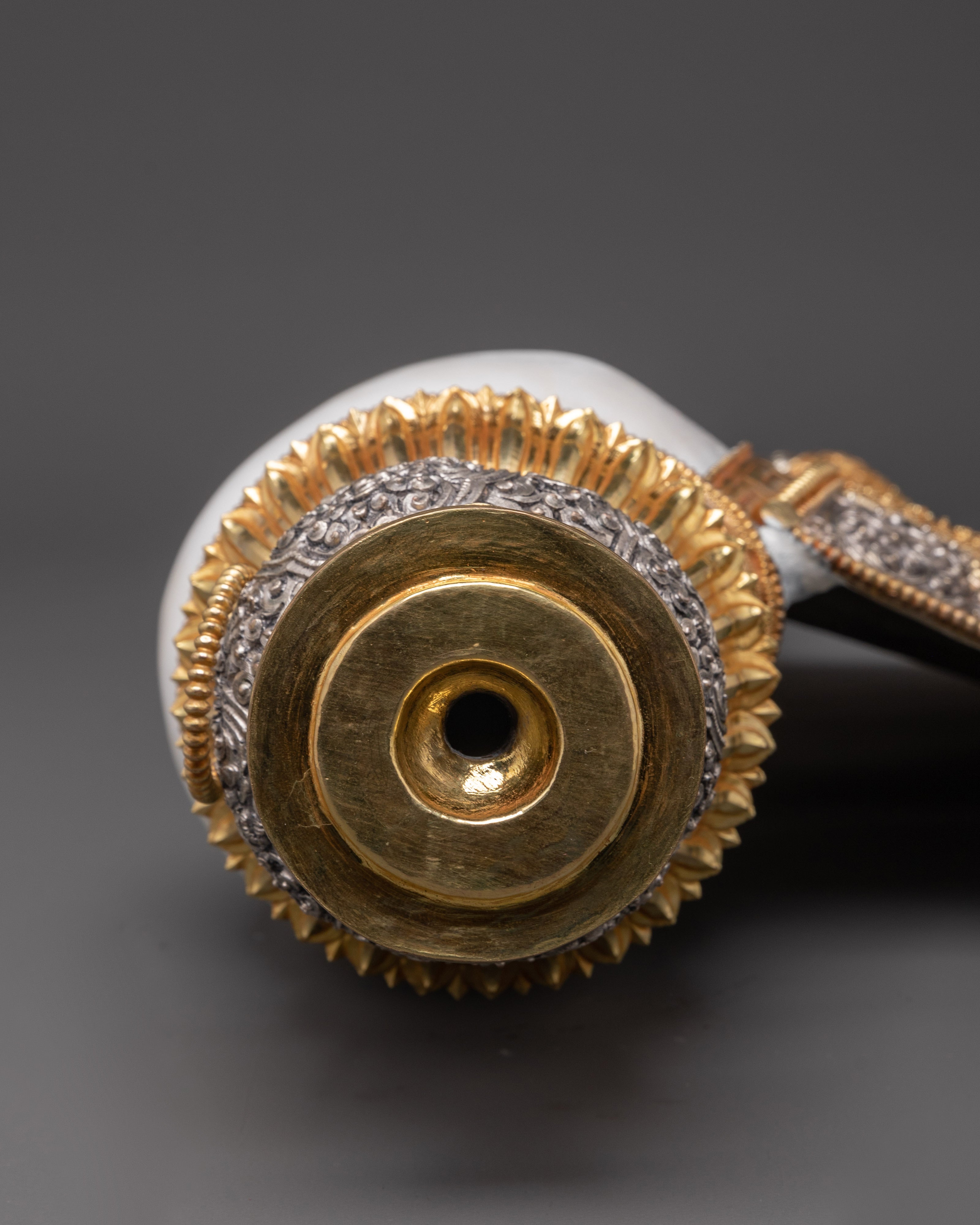 Gold and Silver Conch Shell | Copper Body with Silver & Gold Plating