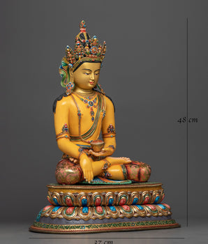 crown-buddha-shakyamuni-sculpture