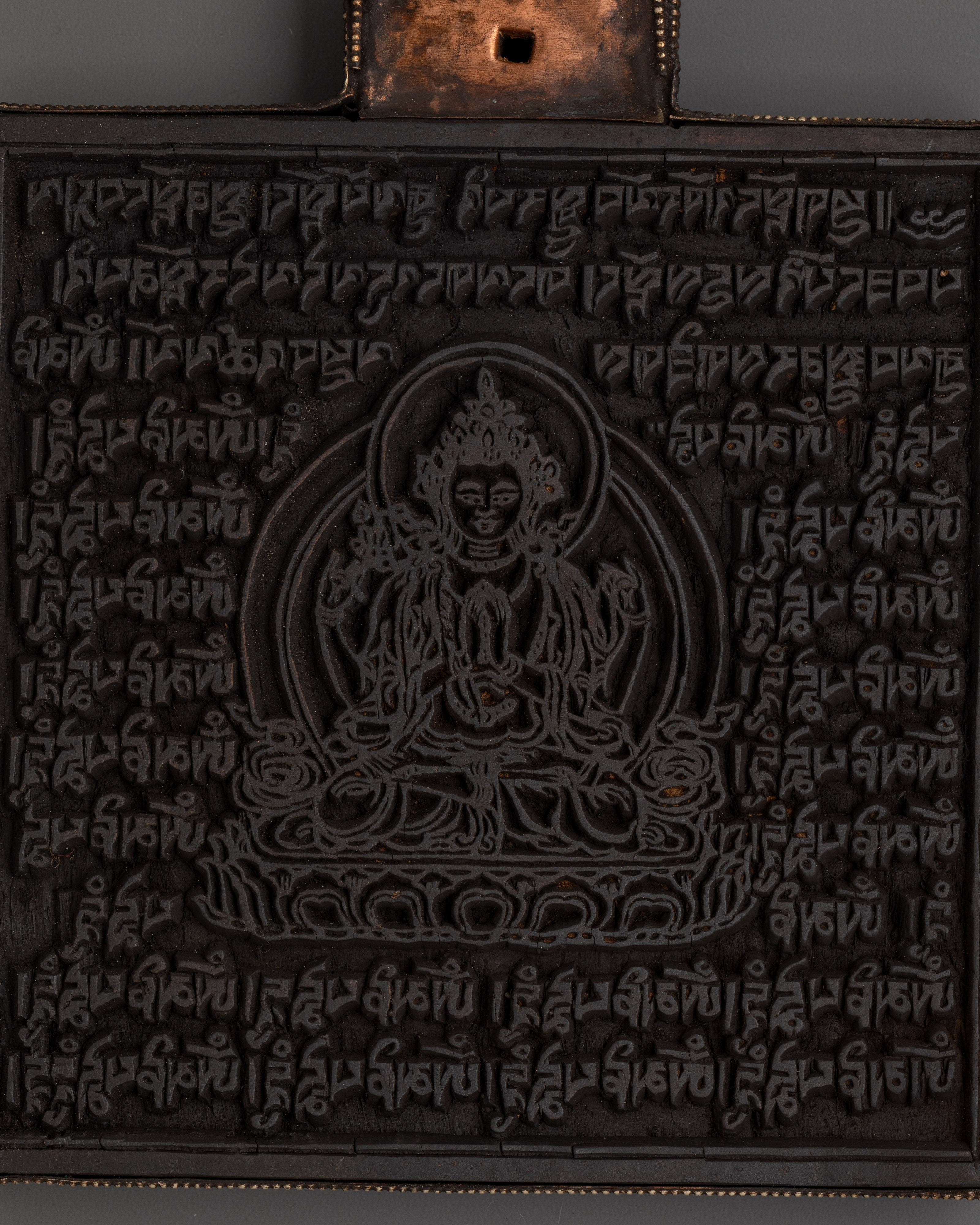 Buddhist Chenrezig Stamp | Spiritual Meditation Tool