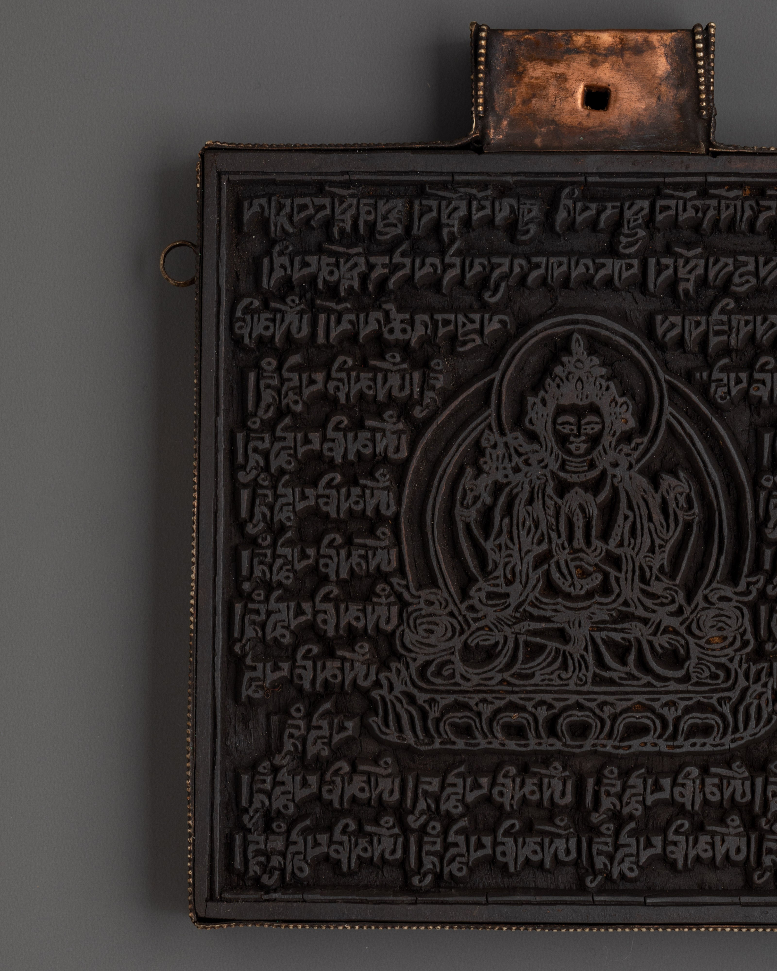 Buddhist Chenrezig Stamp | Spiritual Meditation Tool