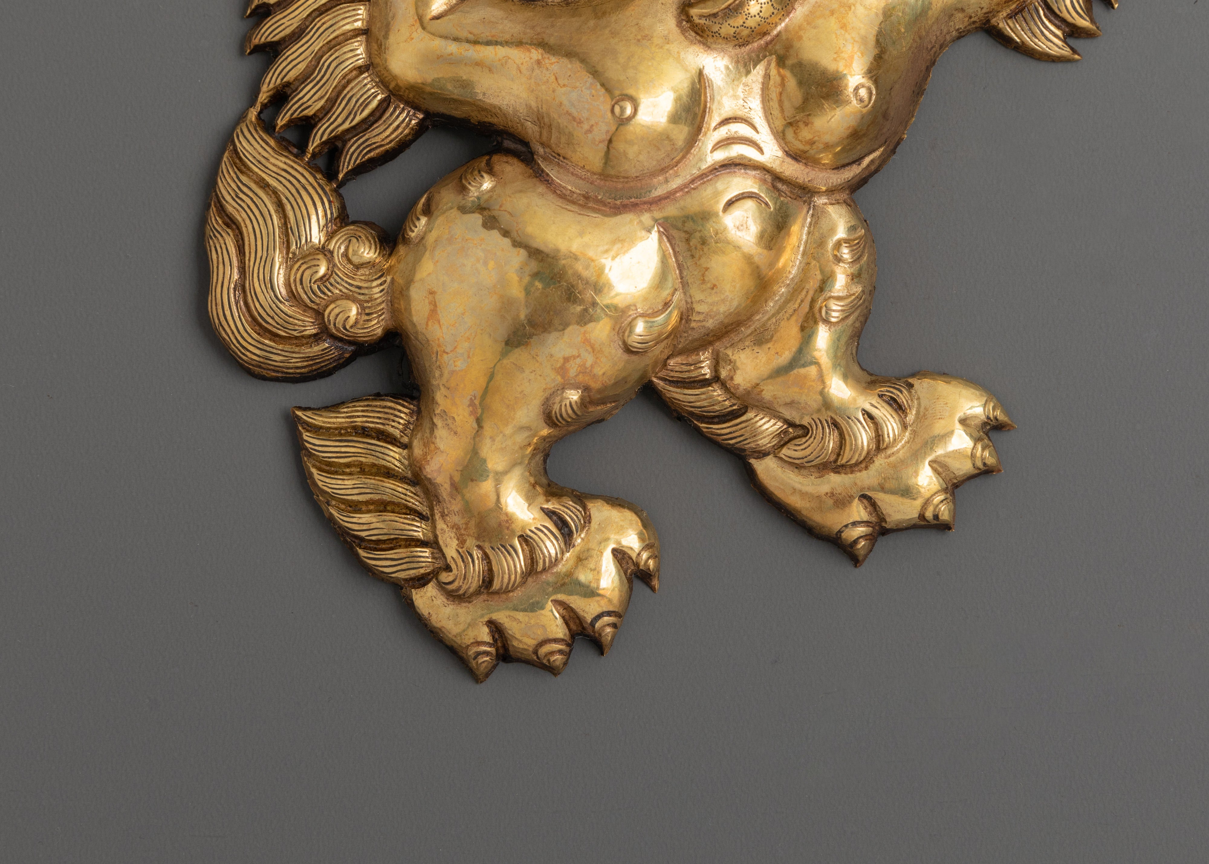 Handcrafted Wall Hanging Lion Artwork | Lion Sacred Spiritual Decor