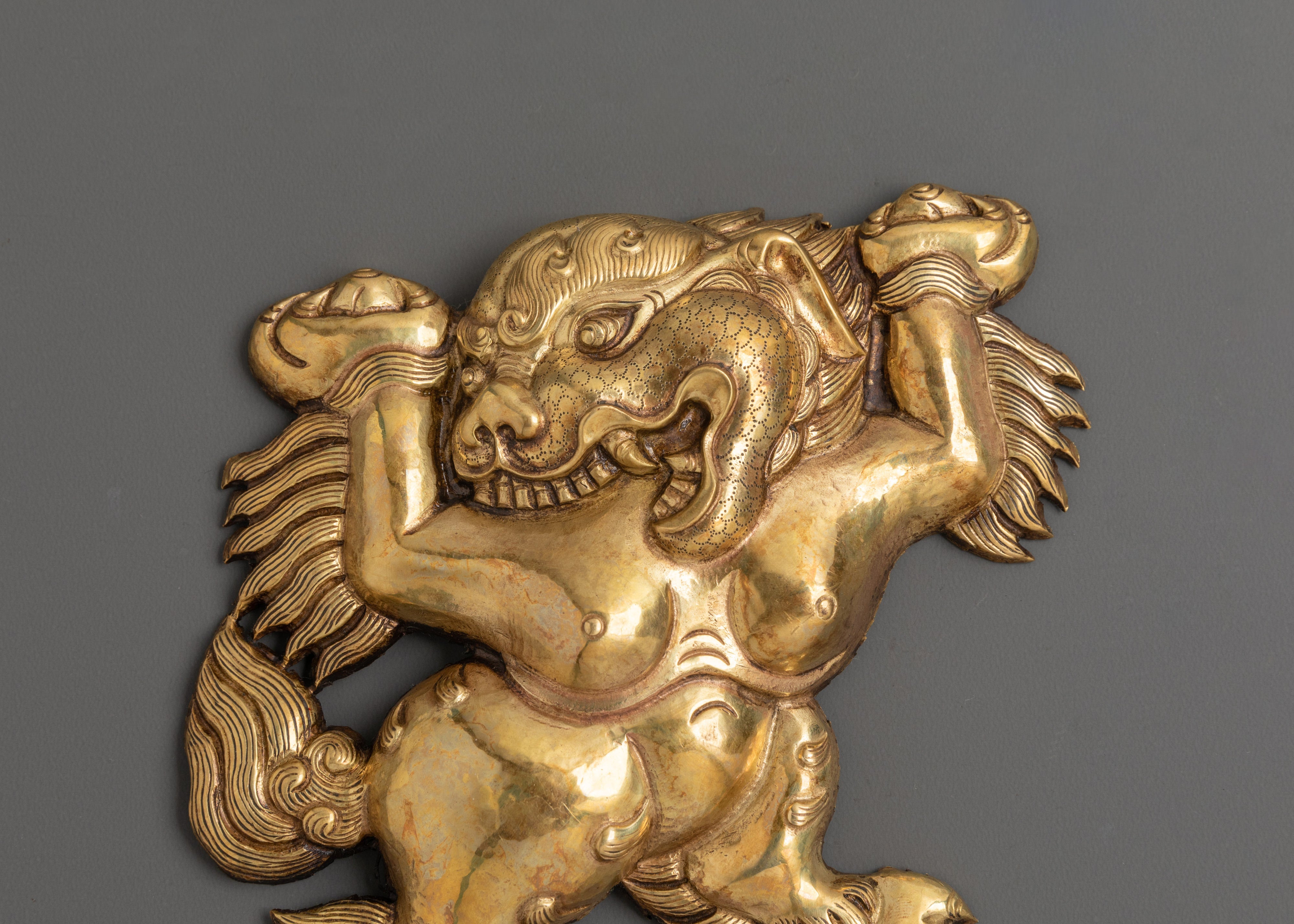 Handcrafted Wall Hanging Lion Artwork | Lion Sacred Spiritual Decor