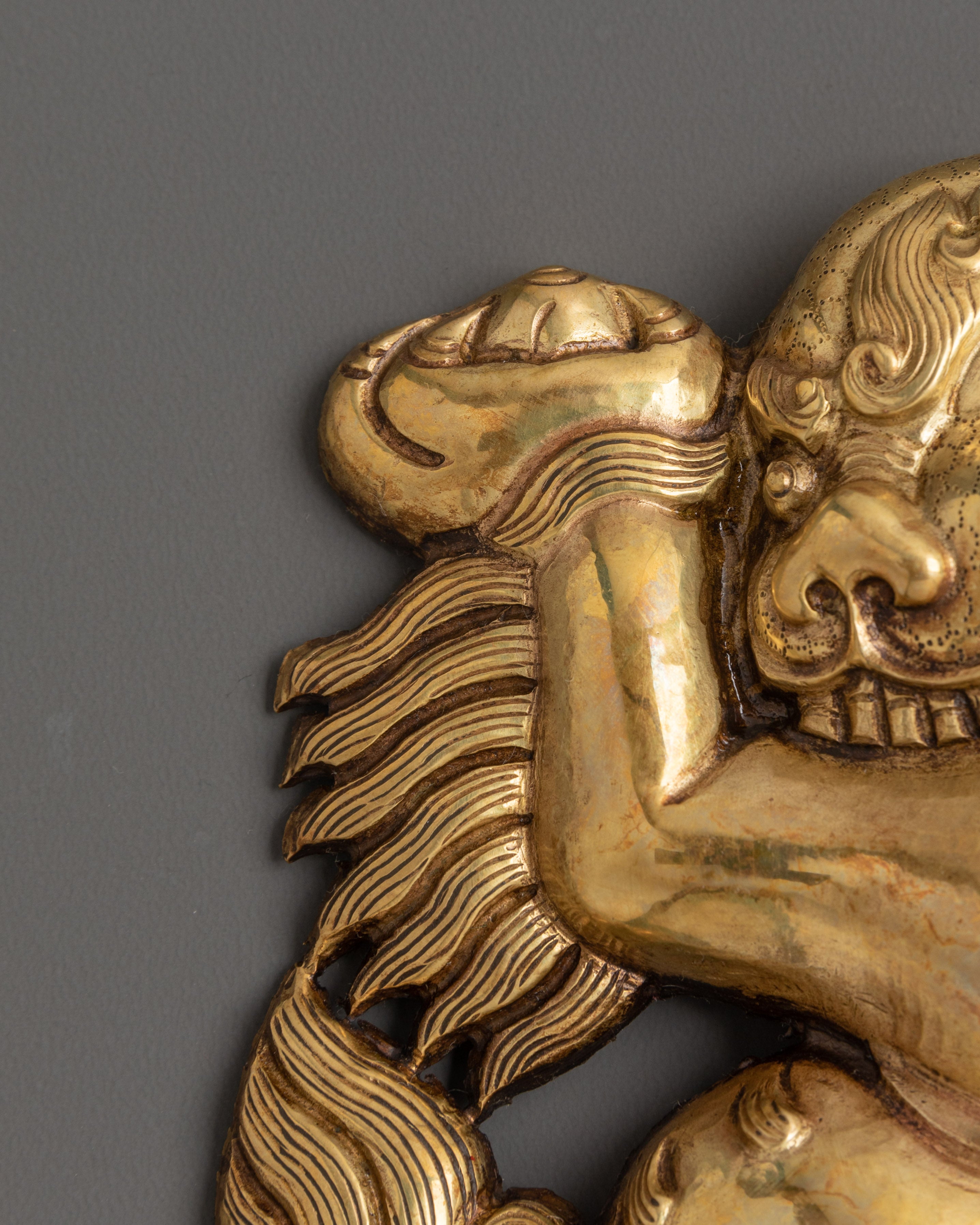 Handcrafted Wall Hanging Lion Artwork | Lion Sacred Spiritual Decor