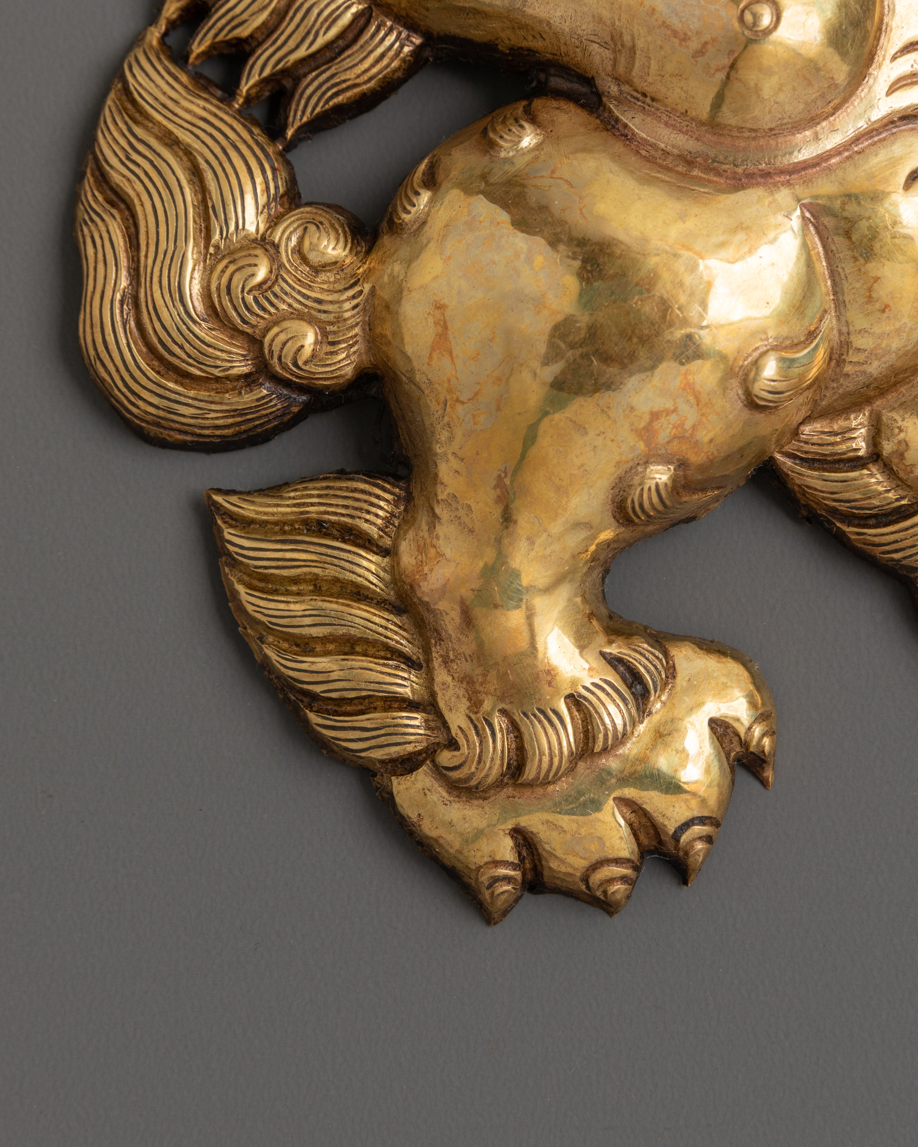 Handcrafted Wall Hanging Lion Artwork | Lion Sacred Spiritual Decor