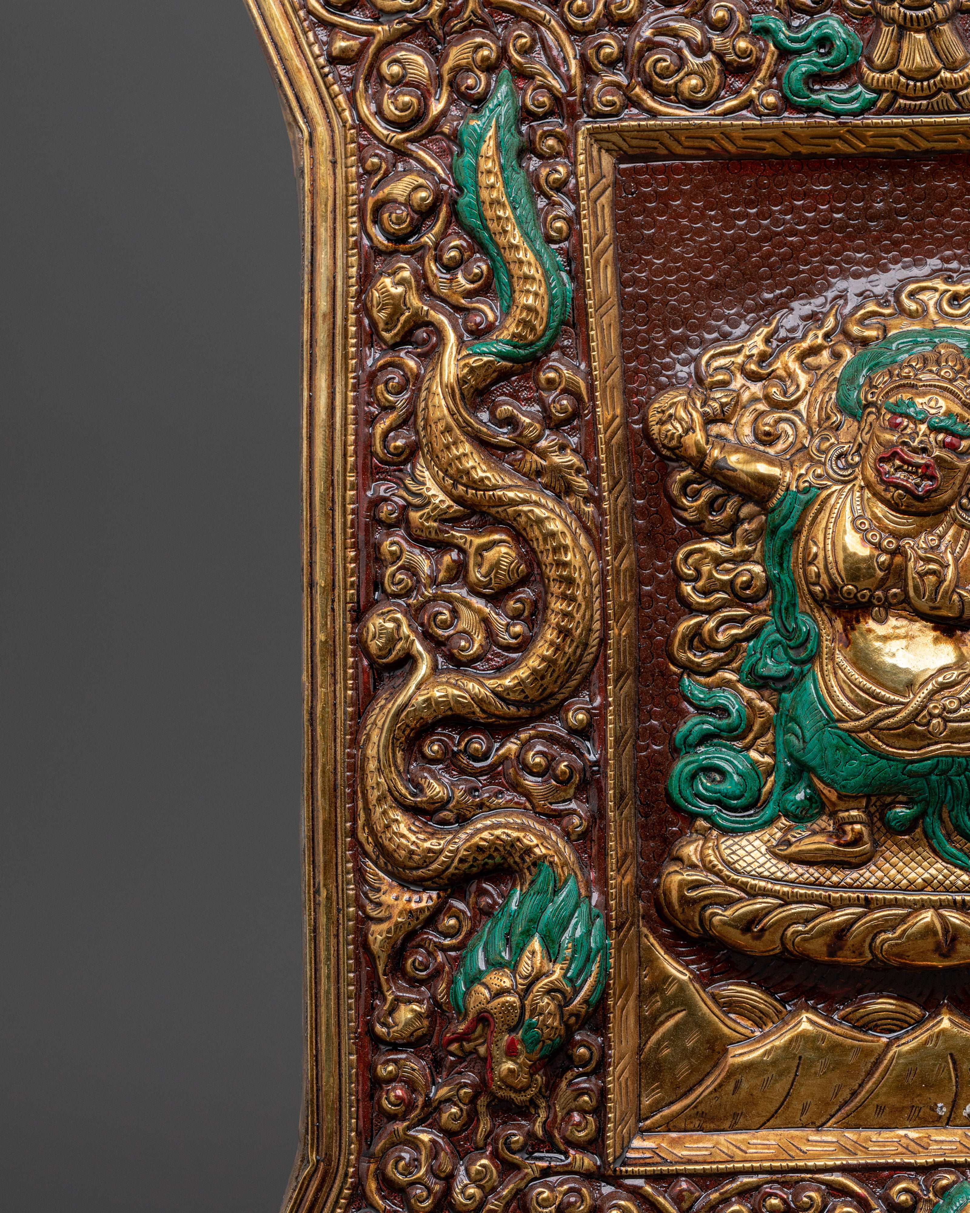 Spiritual Vajrapani Carved Wall Hanging | Spiritual Home Decor