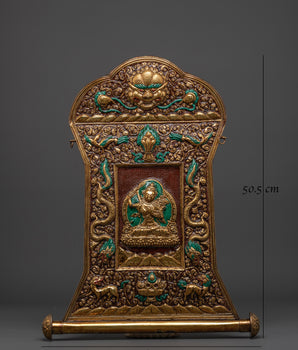 Manjushri Brass Wall Hanging | Buddhist Wisdom Decor