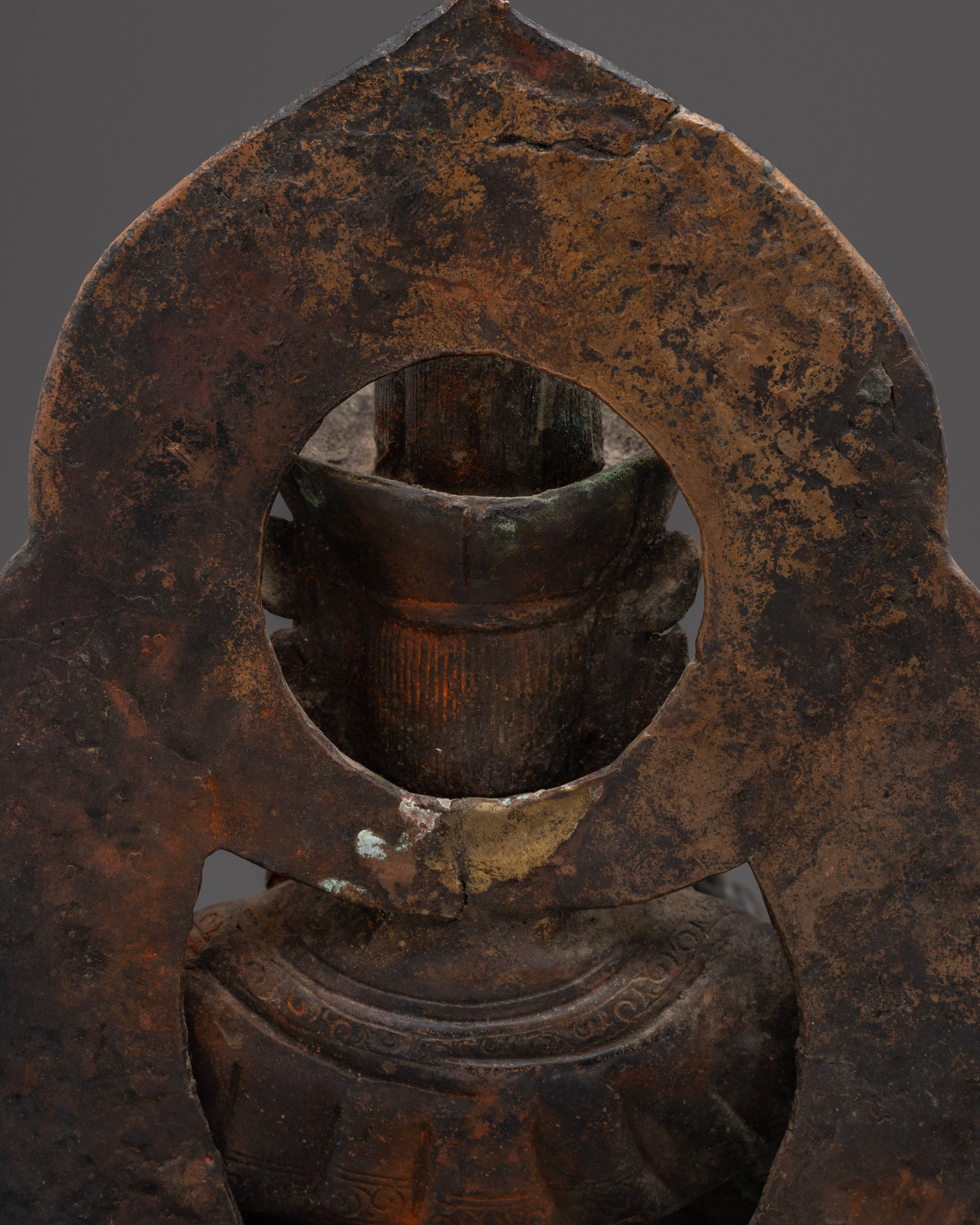 Virudhaka Guardian Deity Statue | Tibetan Protector Sculpture | Handcrafted Antique Copper