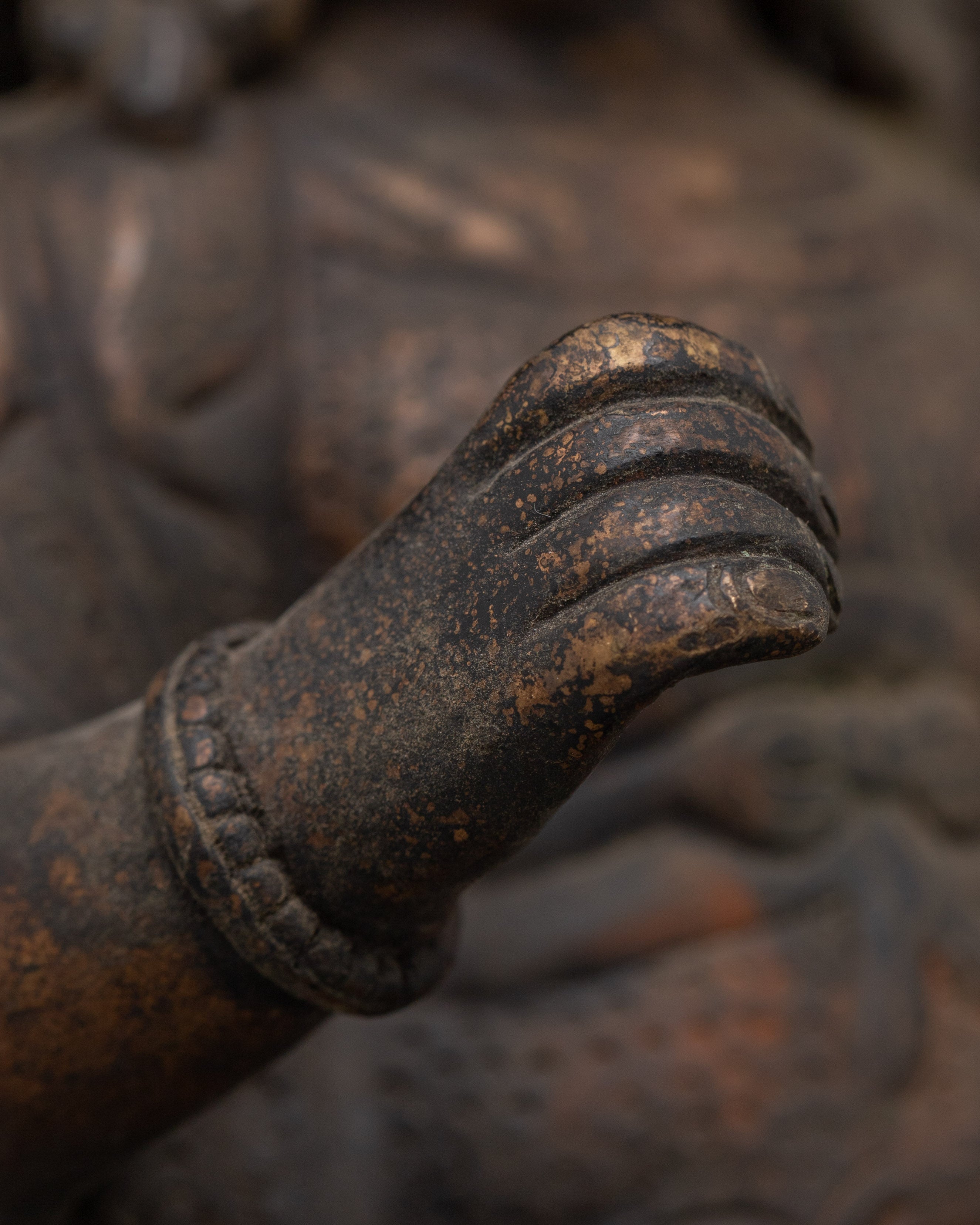 Virudhaka Guardian Deity Statue | Tibetan Protector Sculpture | Handcrafted Antique Copper