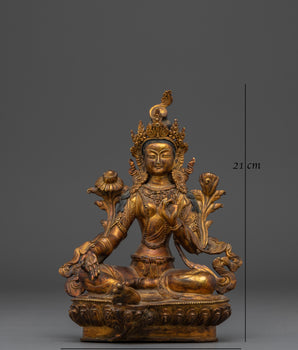 Sacred Green Tara Mother of Liberation | Handcrafted Nepali Meditation Altar Deity
