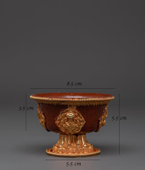 Handcrafted Buddhist Offering Bowl Set | Meditation Ritual Tool