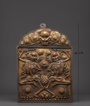 Handcrafted Tibetan Chittipati Wall Art | Brass Ritual Wall Decor