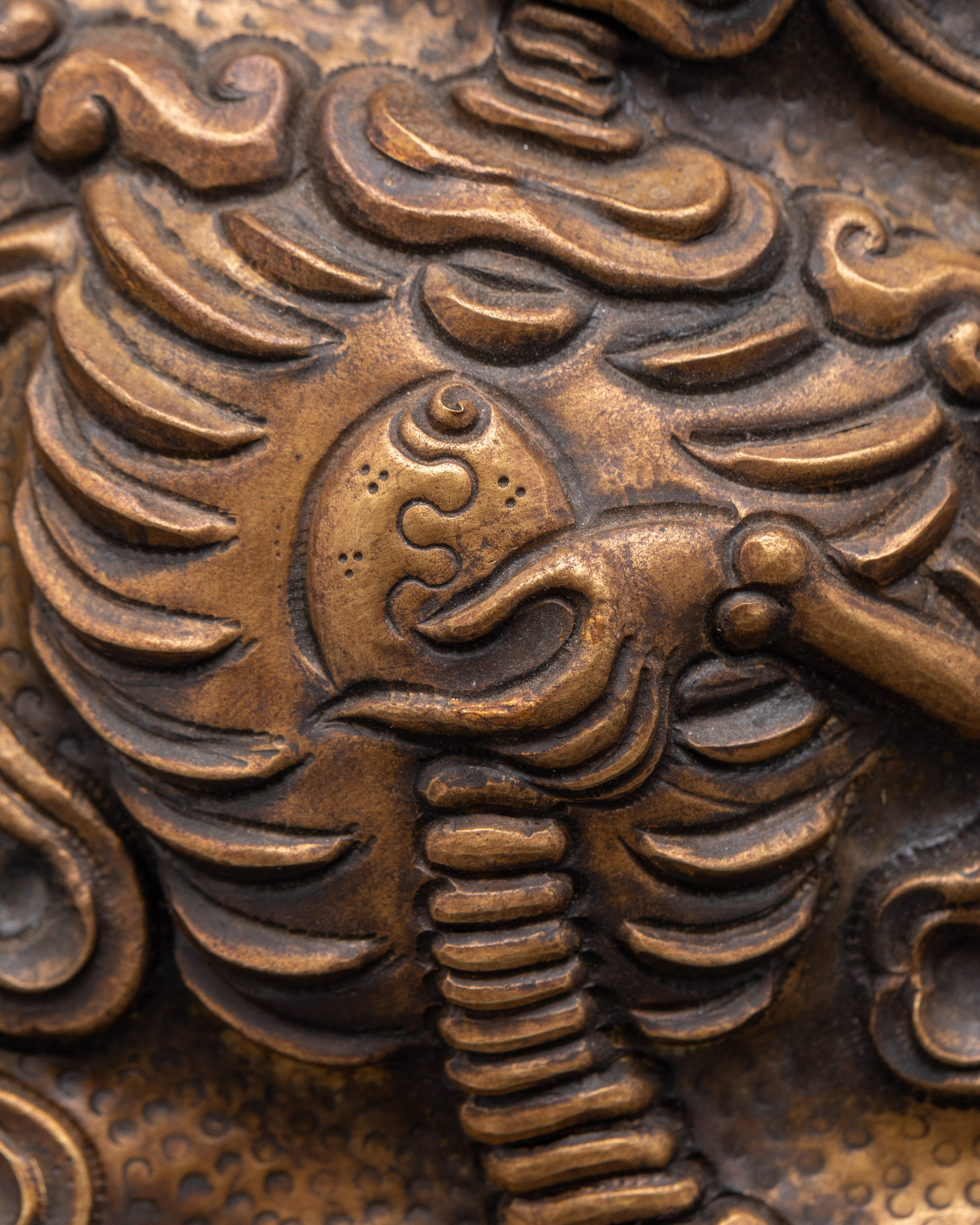 Handcrafted Tibetan Chittipati Wall Art | Brass Ritual Wall Decor