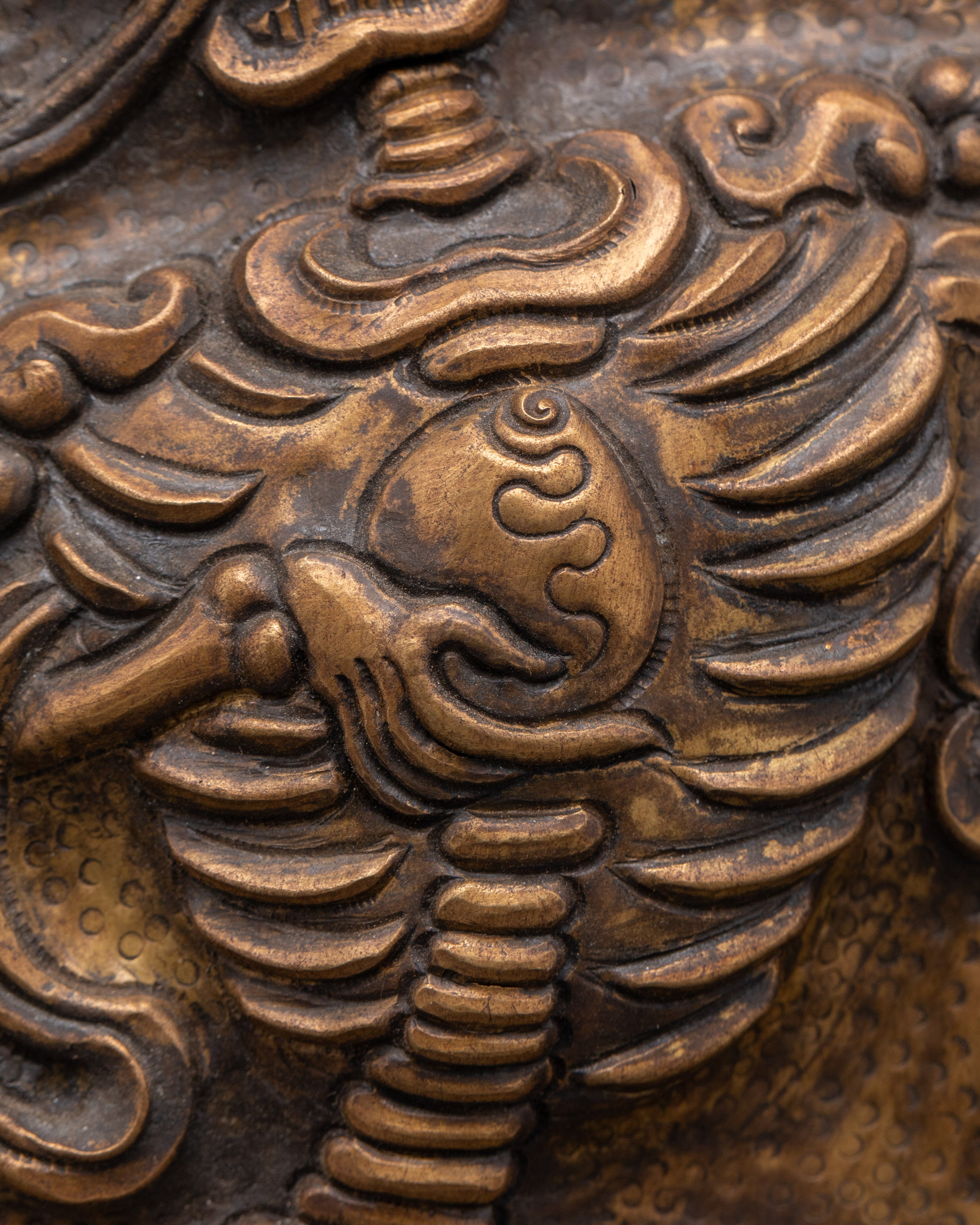 Handcrafted Tibetan Chittipati Wall Art | Brass Ritual Wall Decor