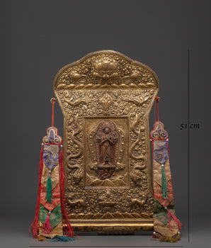 Intricate Brass and Copper Buddha Wall Hanging | Spiritual Artwork