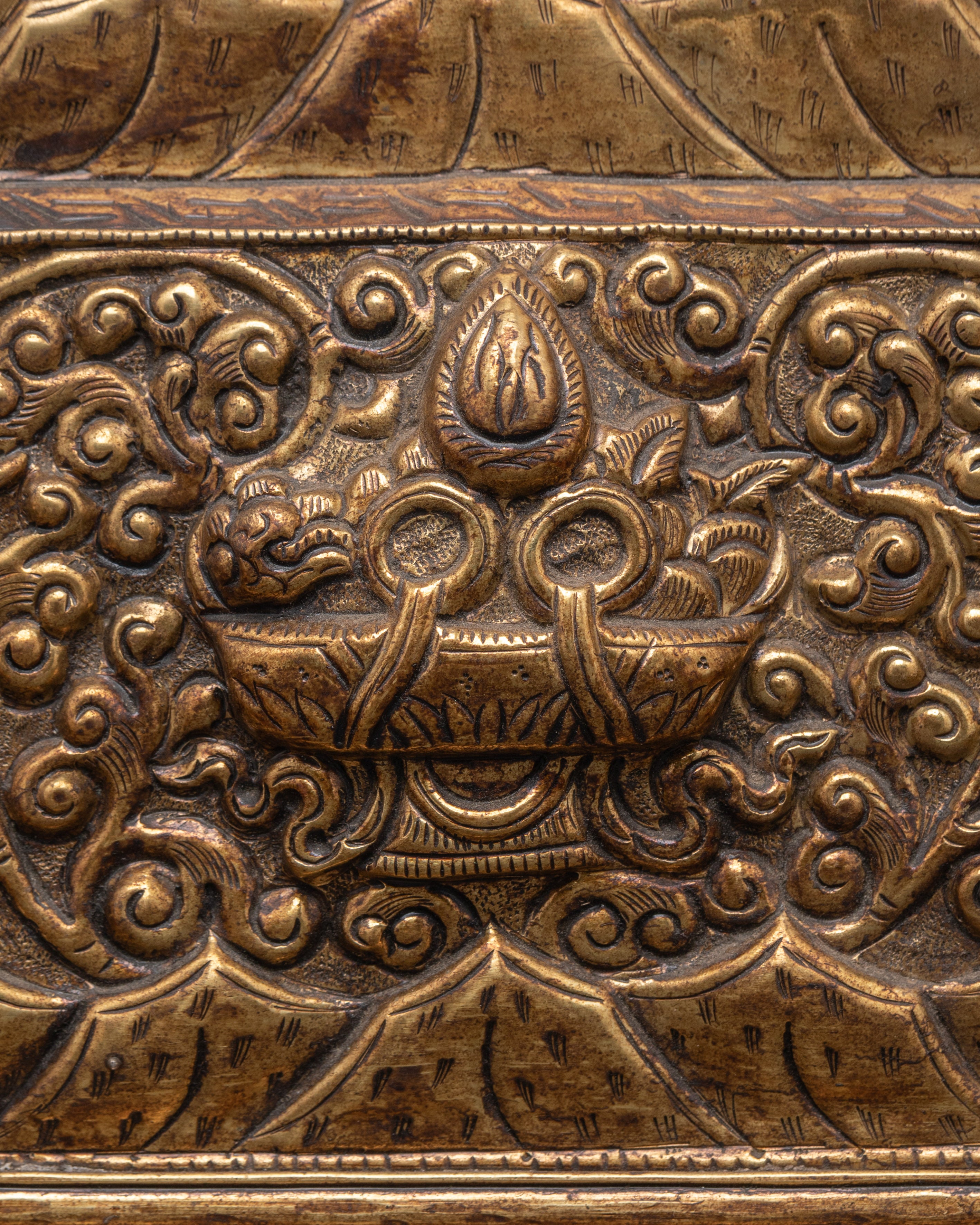 Intricate Brass and Copper Buddha Wall Hanging | Spiritual Artwork