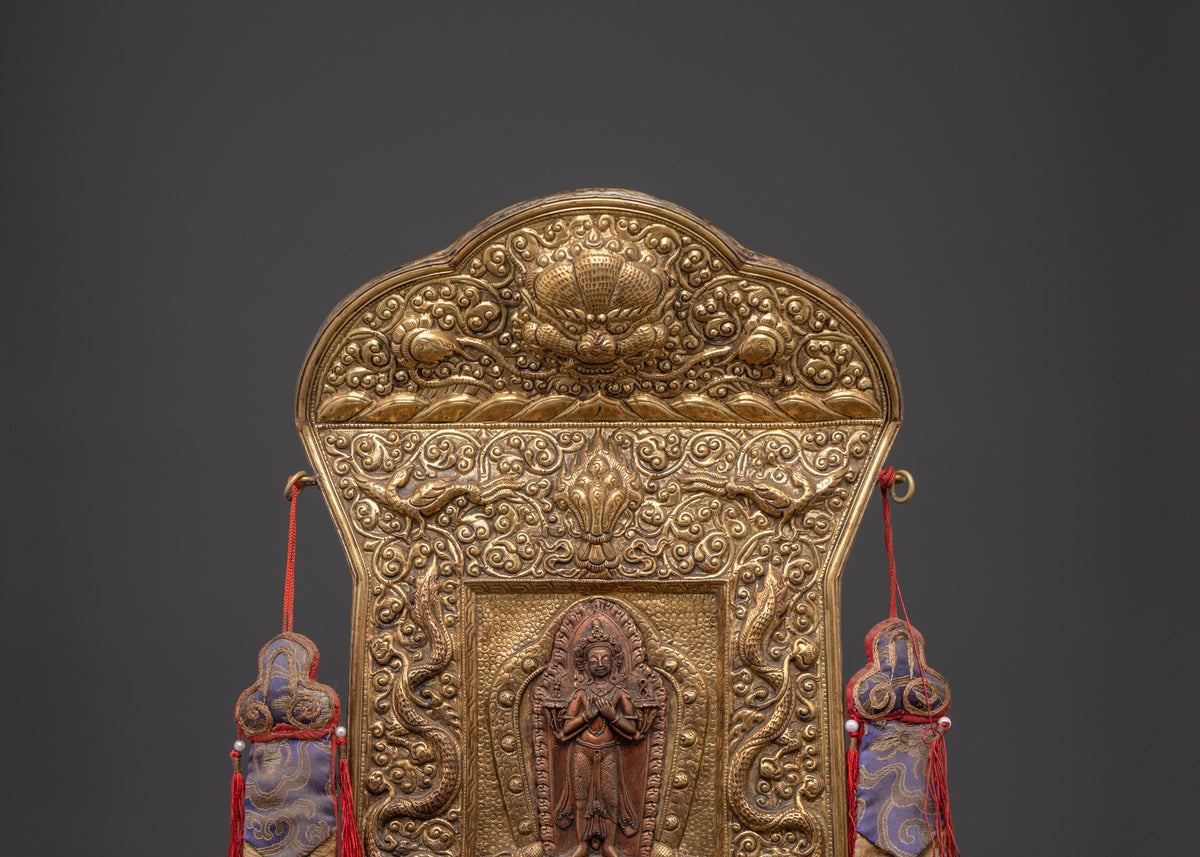 Intricate Brass and Copper Buddha Wall Hanging | Spiritual Artwork