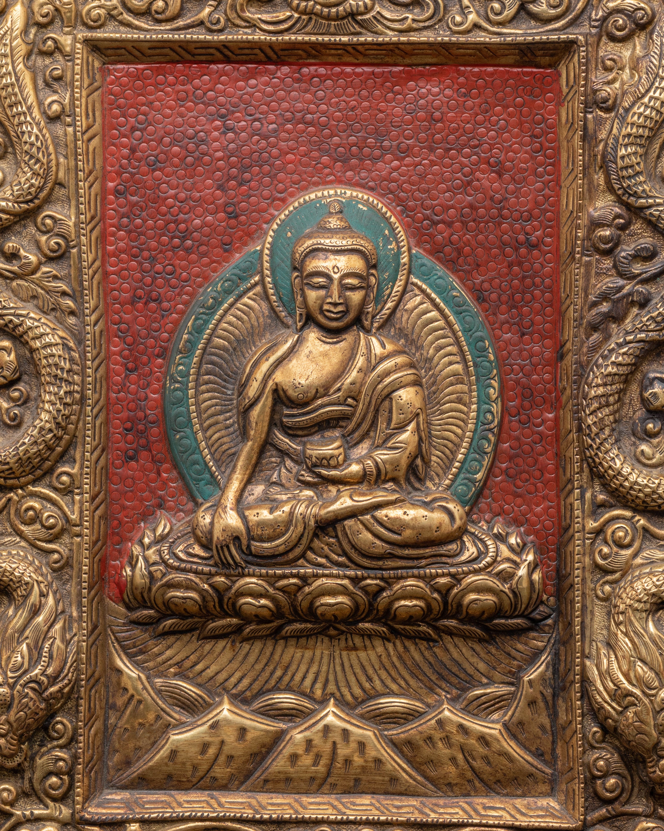 Traditional Brass Shakyamuni Buddha Artwork | Symbol of Enlightenment