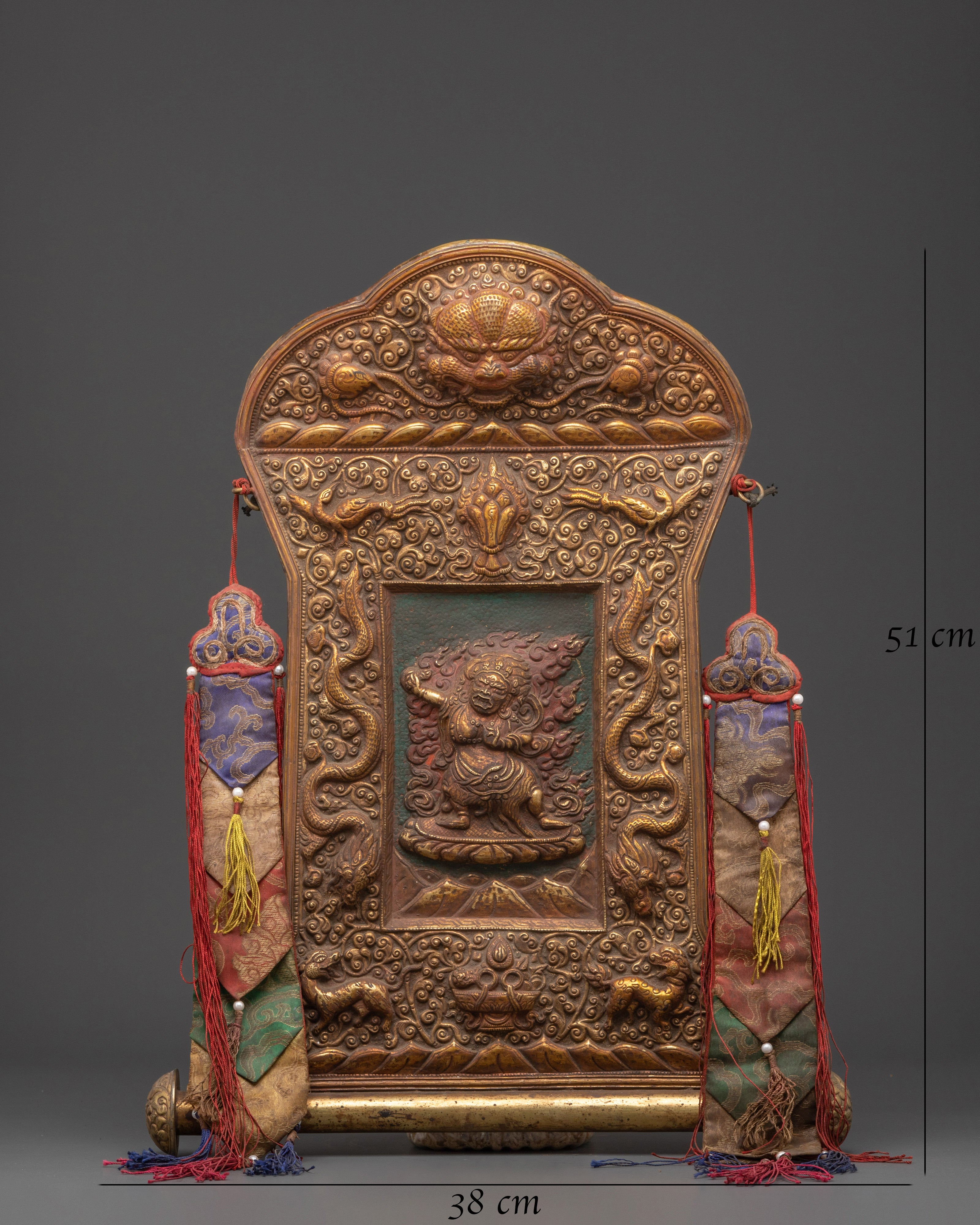 Vajrapani Brass Wall Hanging | Tibetan Spiritual Protector Deity
