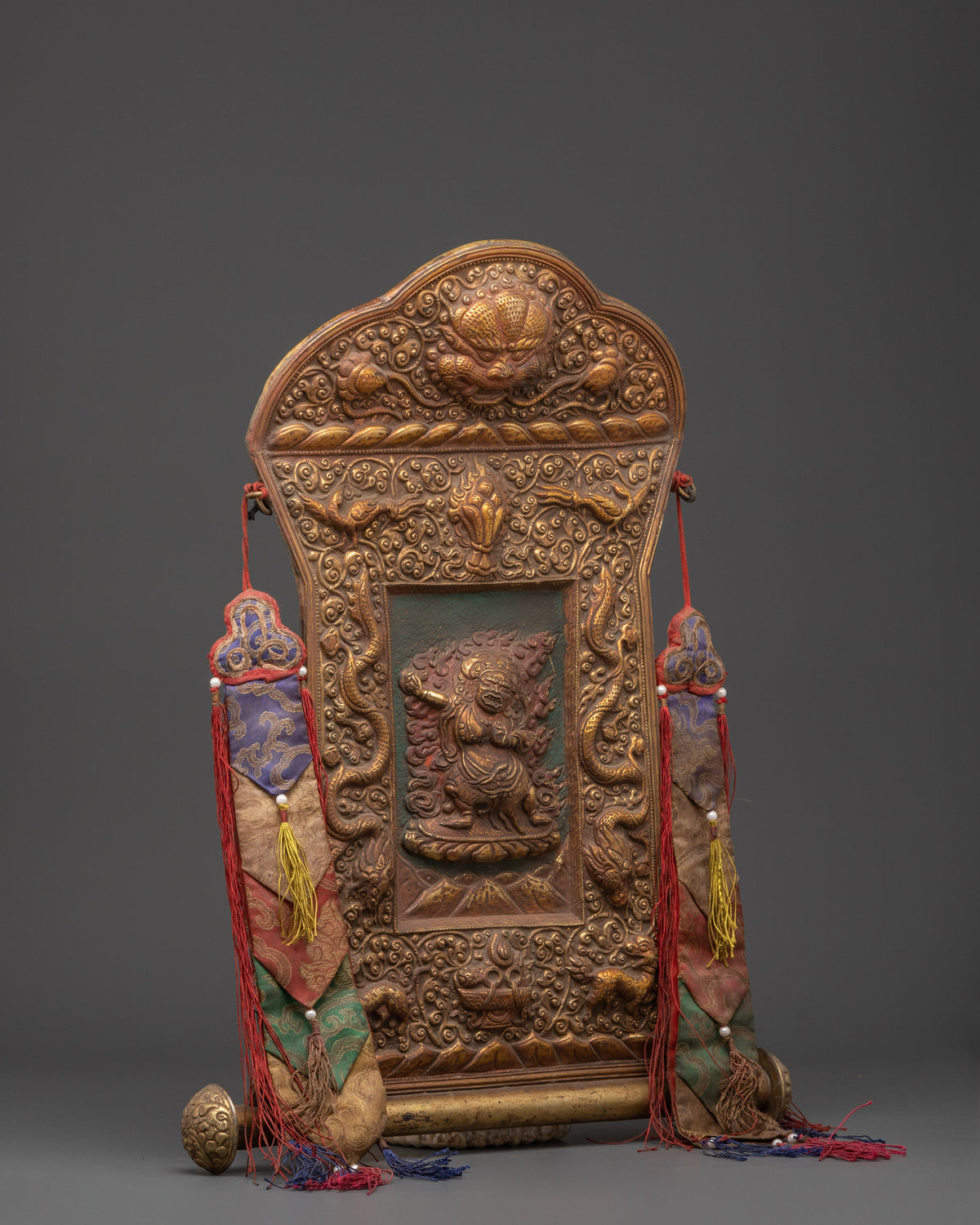 Vajrapani Brass Wall Hanging | Tibetan Spiritual Protector Deity