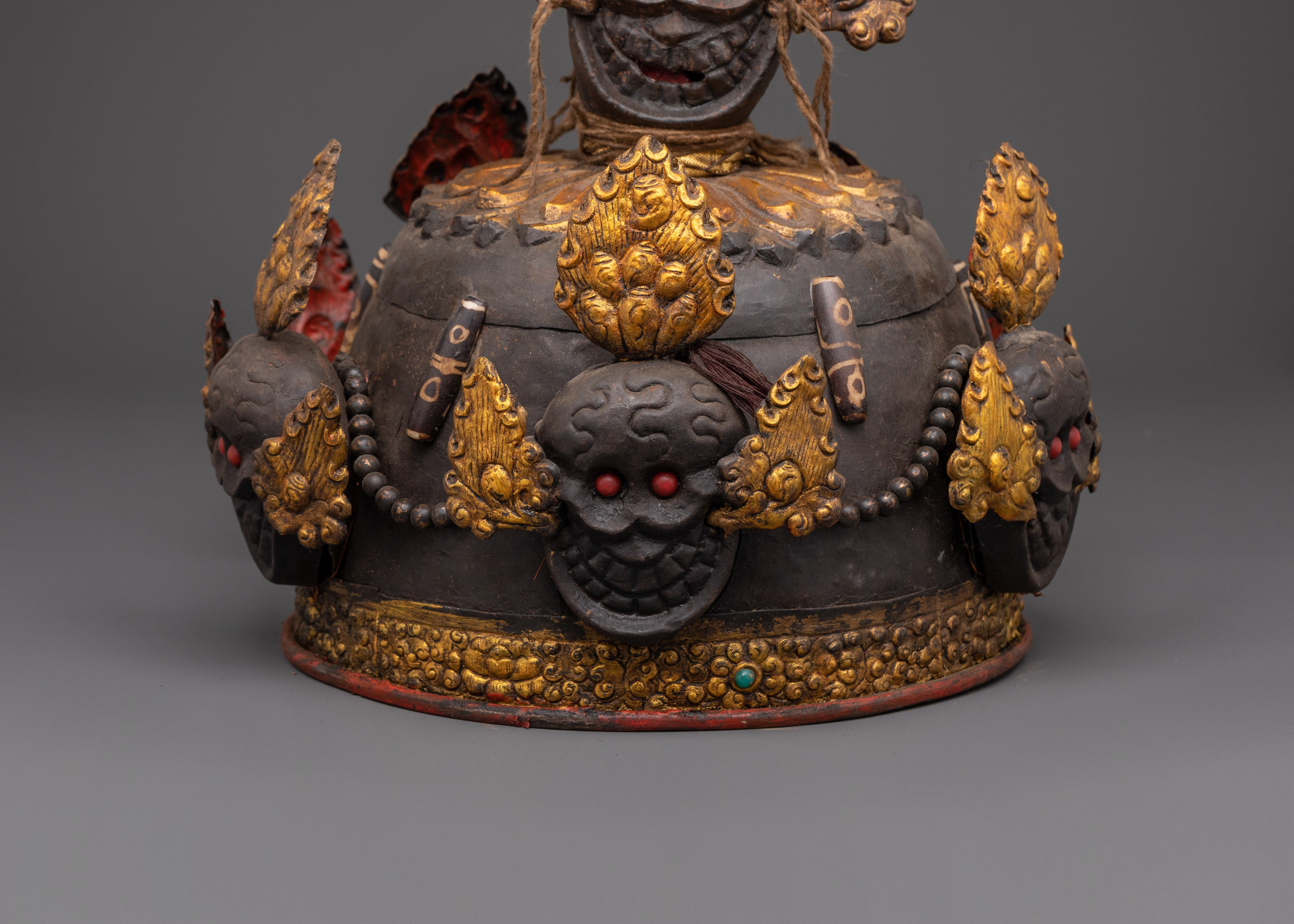 Tibetan Iron Skull Crown | Gothic Spiritual Crown